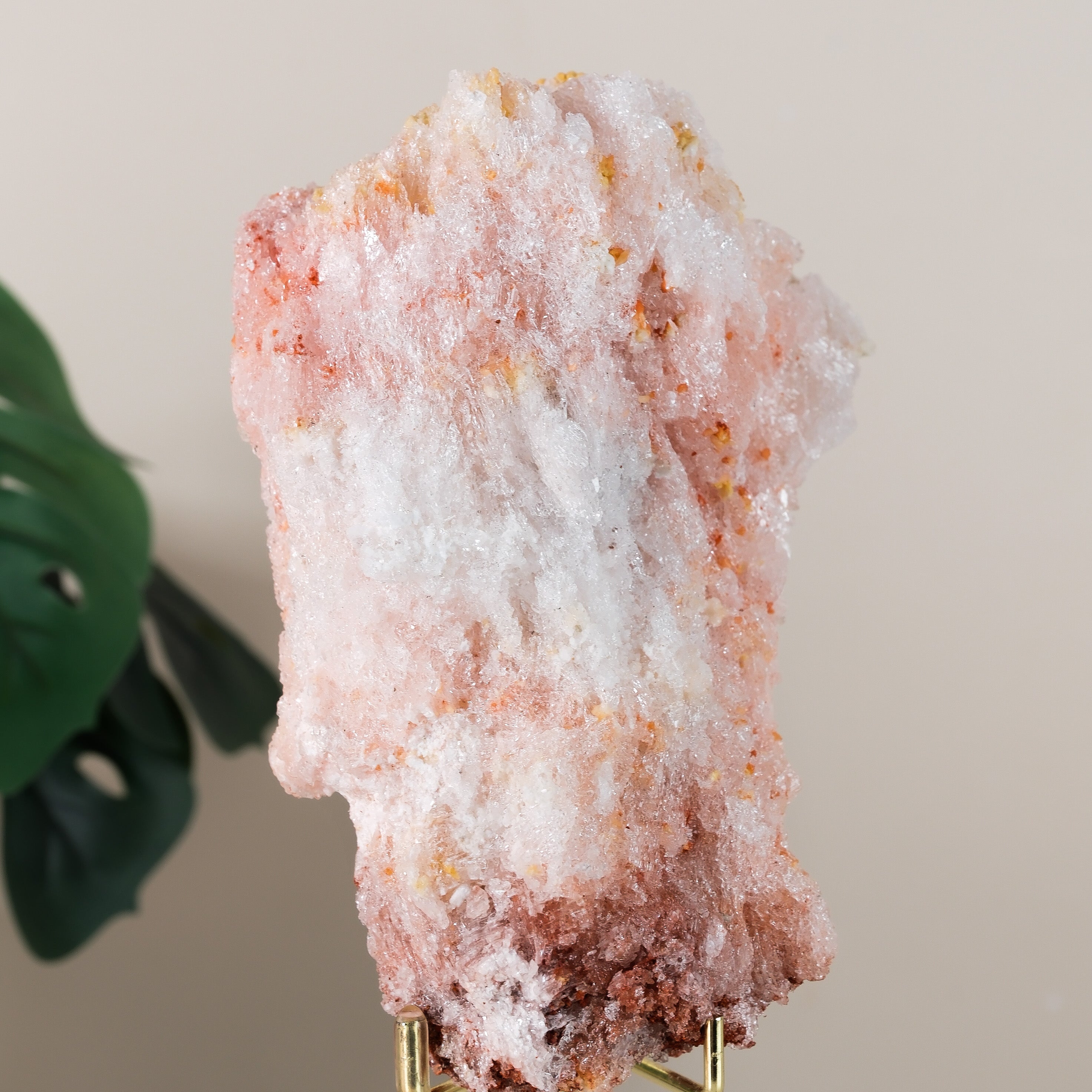 Selenite with Cinnabar Specimen