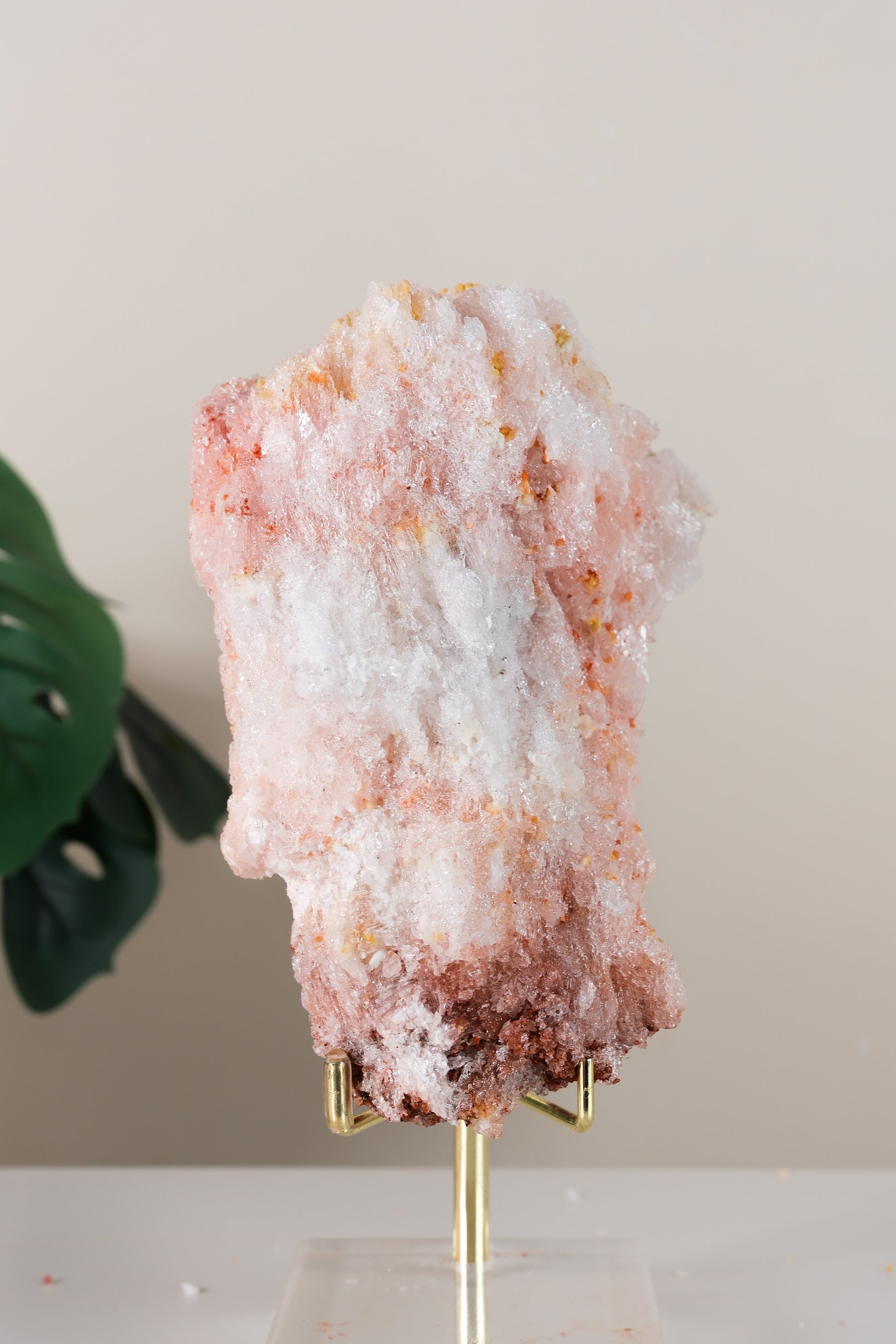 Selenite with Cinnabar Specimen