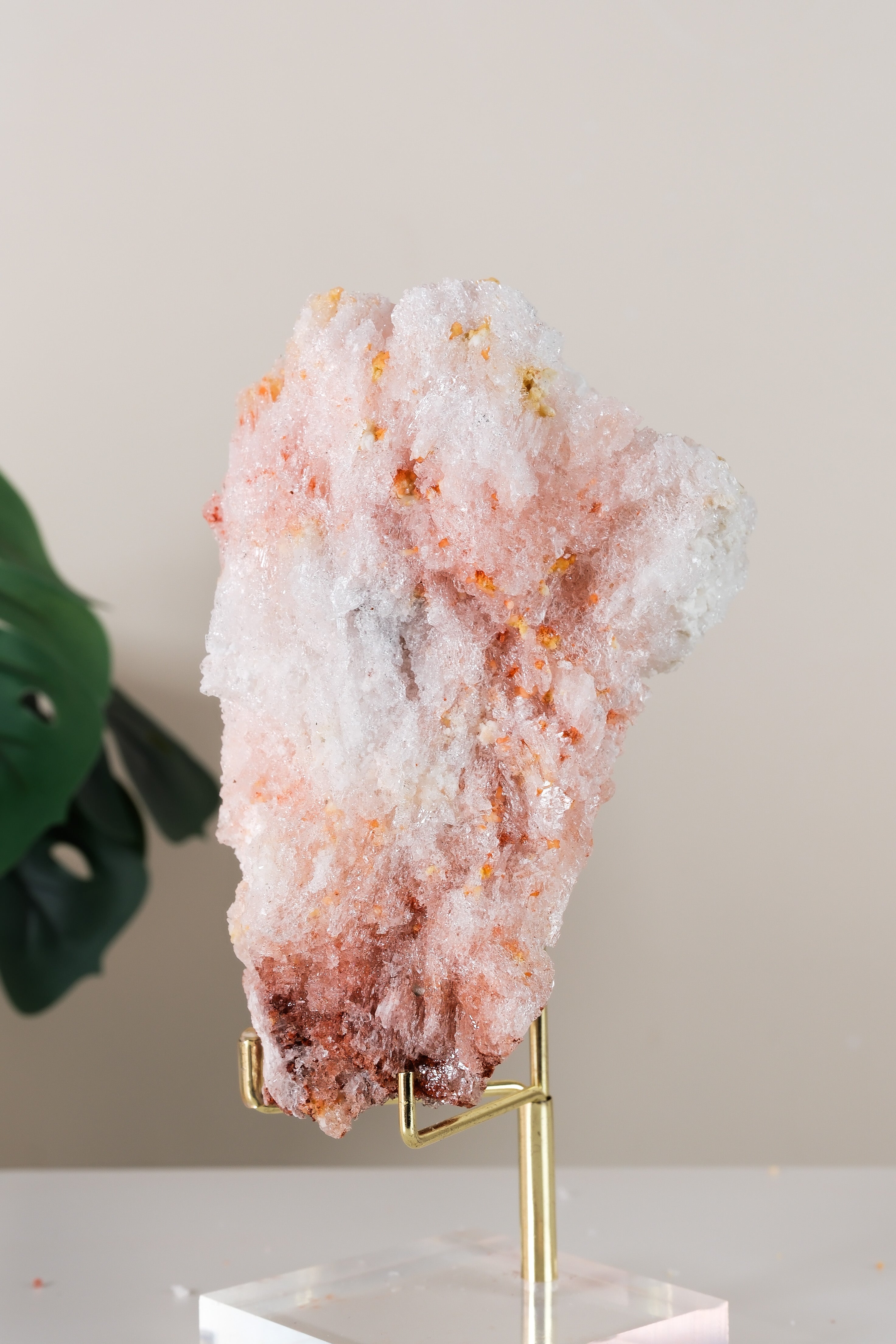 Selenite with Cinnabar Specimen