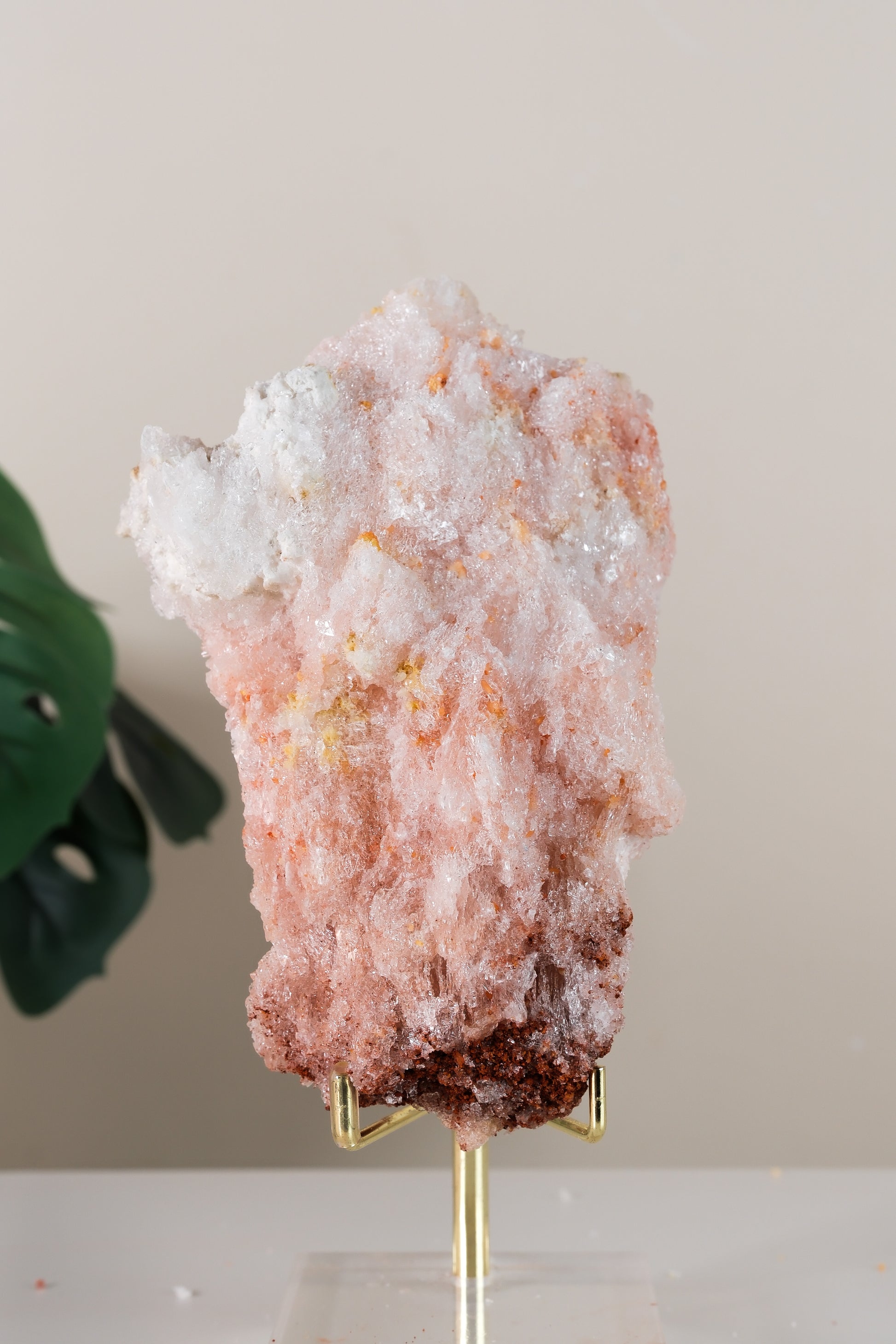 Selenite with Cinnabar Specimen