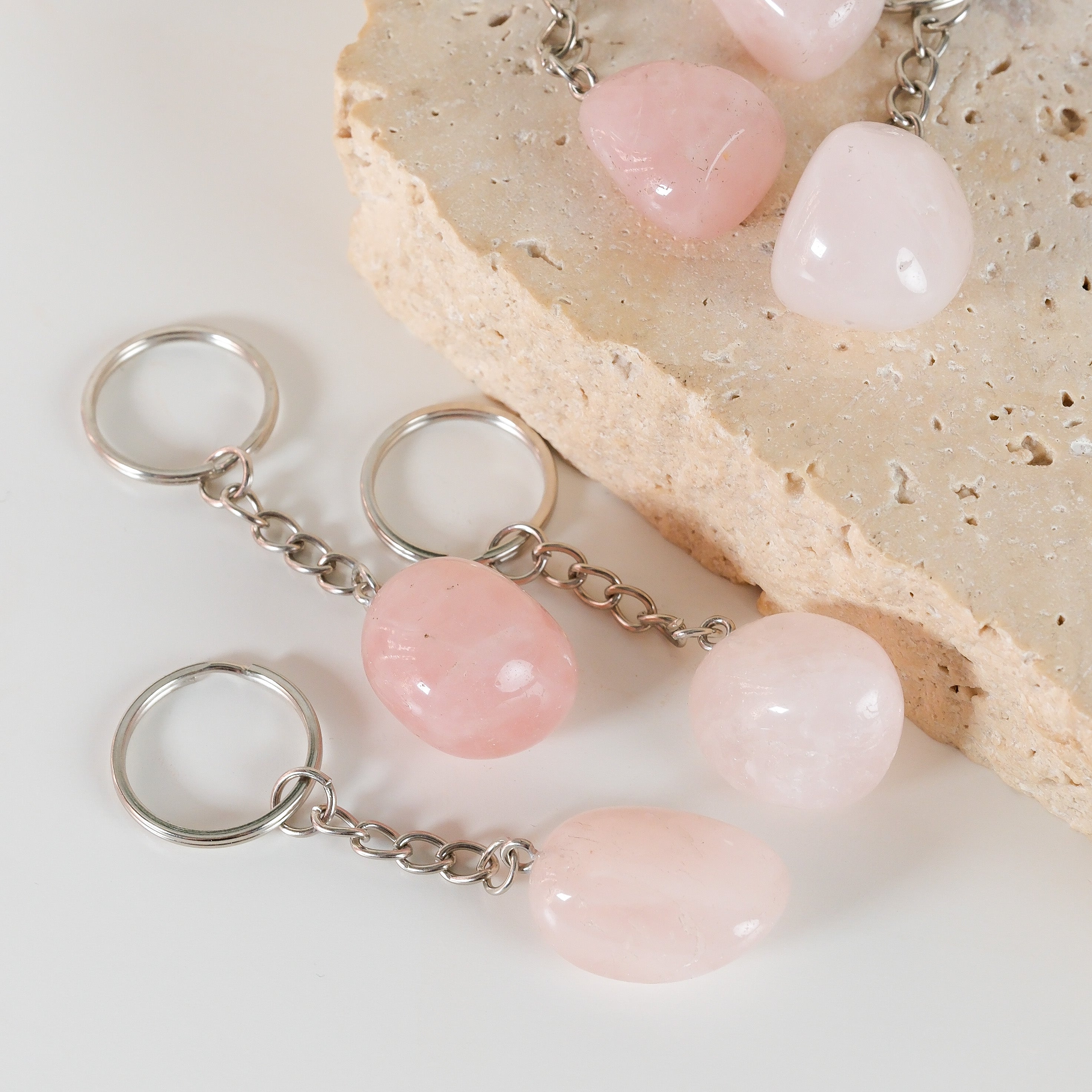 Rose Quartz Keyring