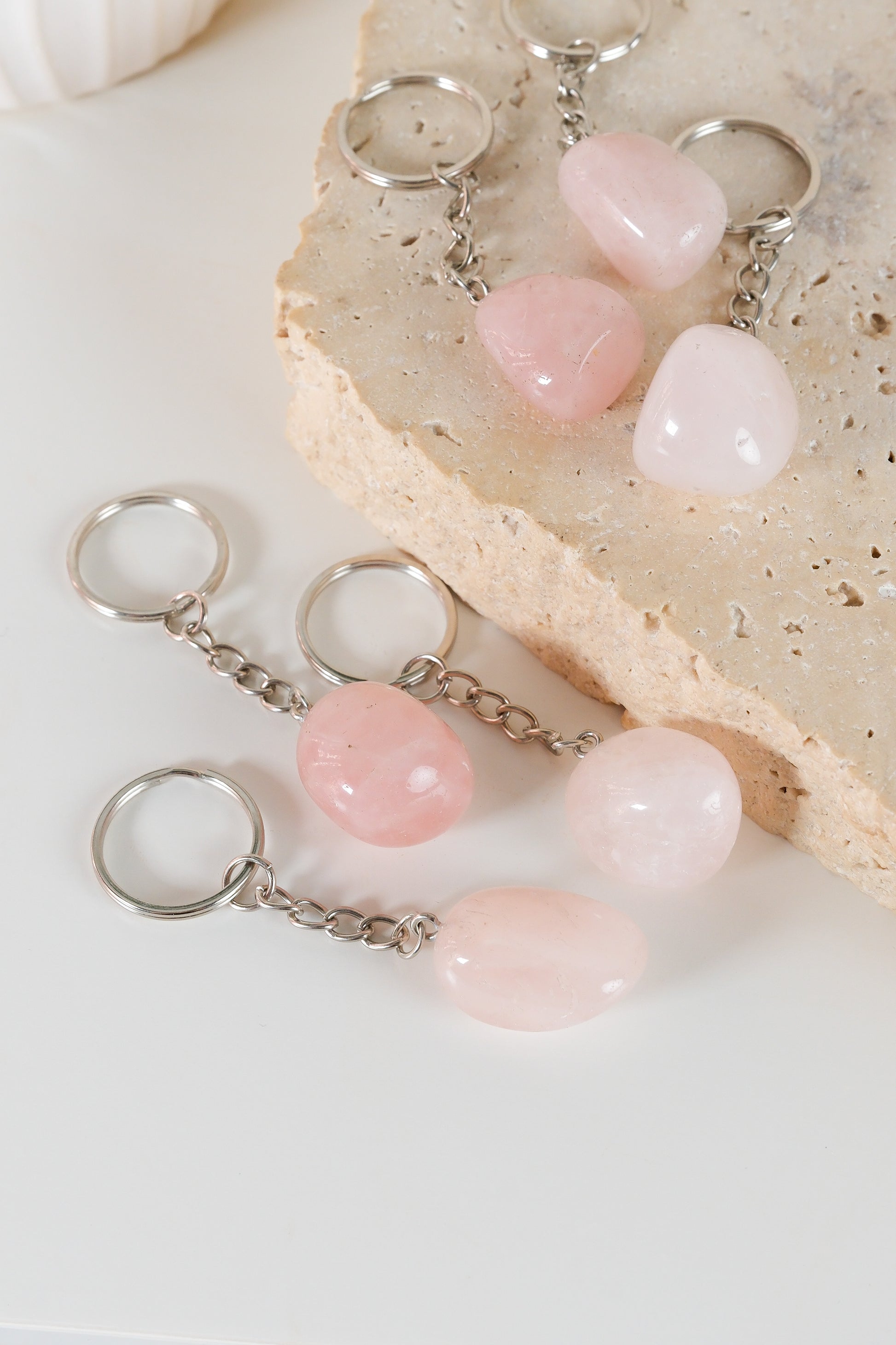 Rose Quartz Keyring