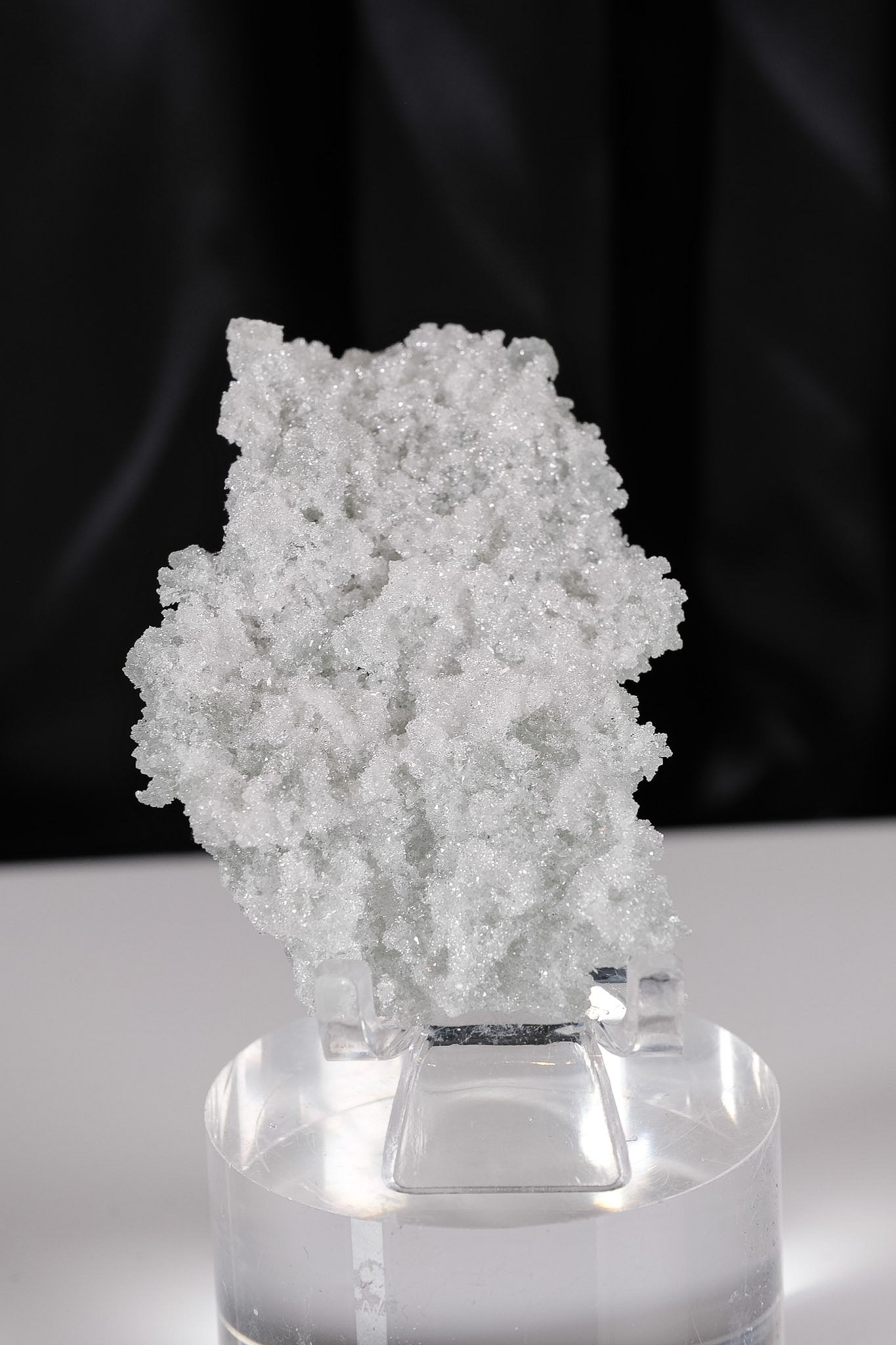 Snowy Green Apophyllite Super Thin Crust Slice