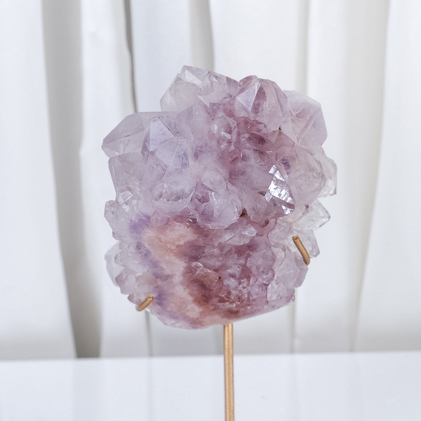 Pink Amethyst Cluster on Stand