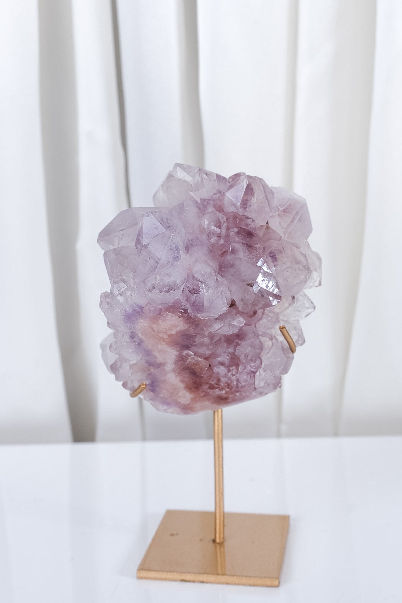 Pink Amethyst Cluster on Stand