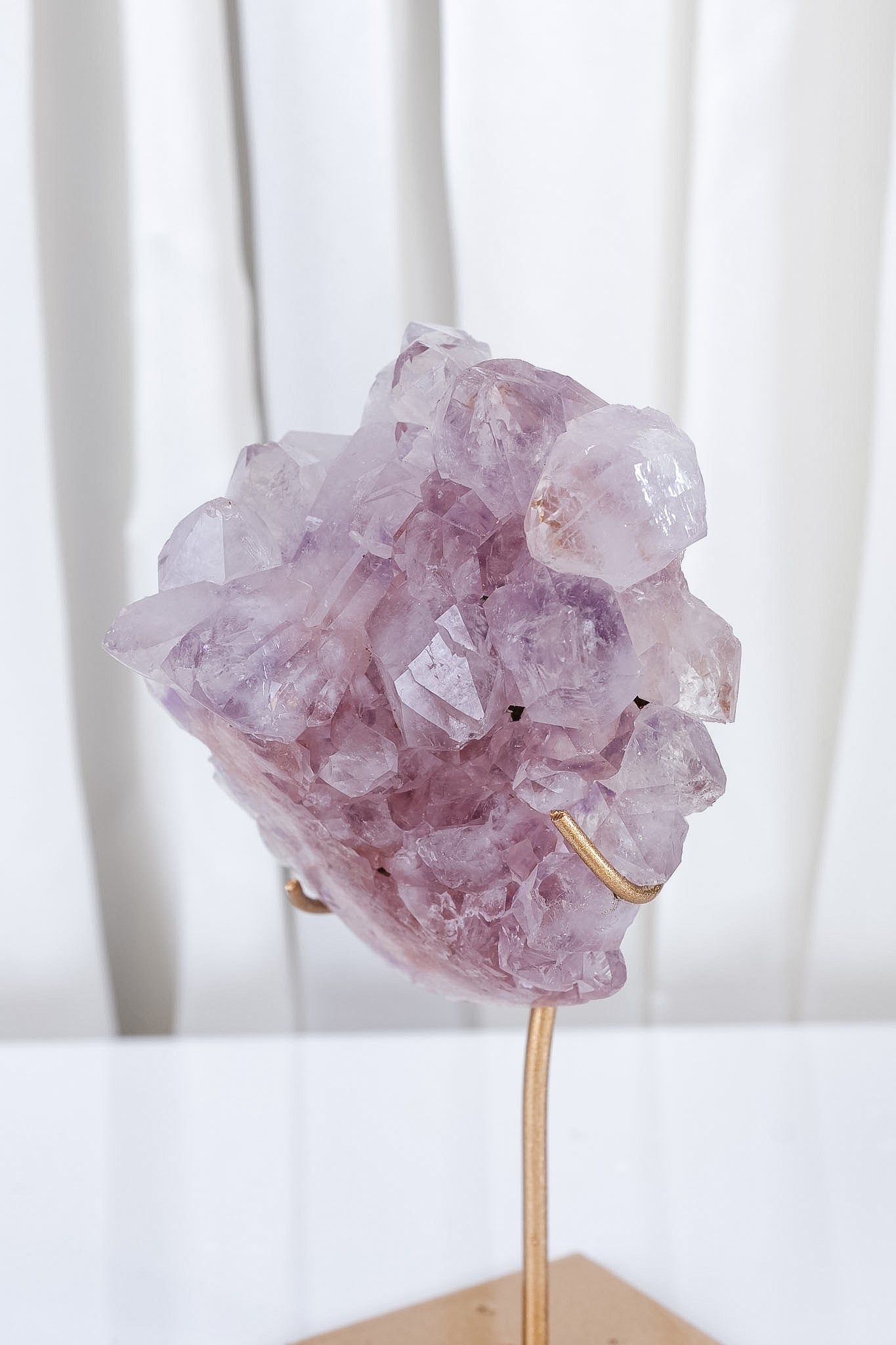 Pink Amethyst Cluster on Stand