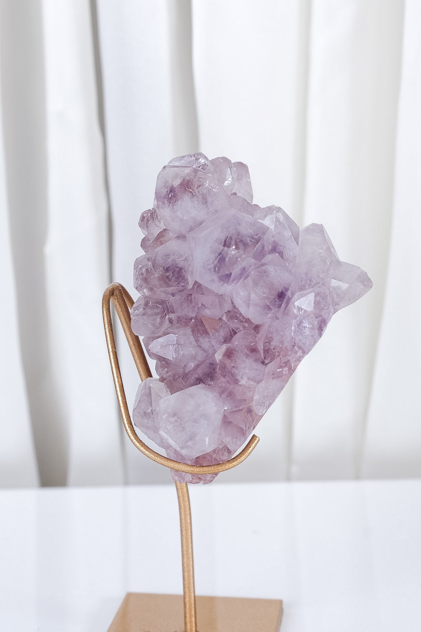 Pink Amethyst Cluster on Stand