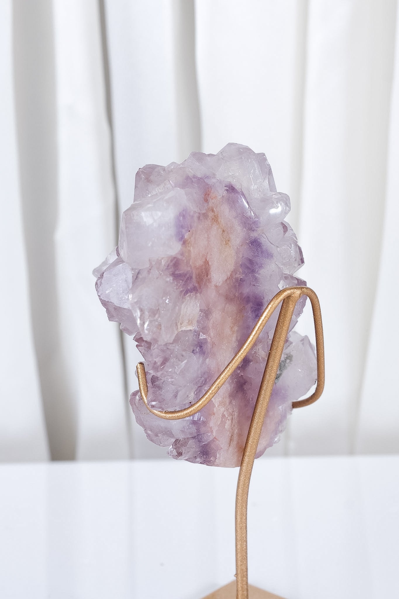 Pink Amethyst Cluster on Stand