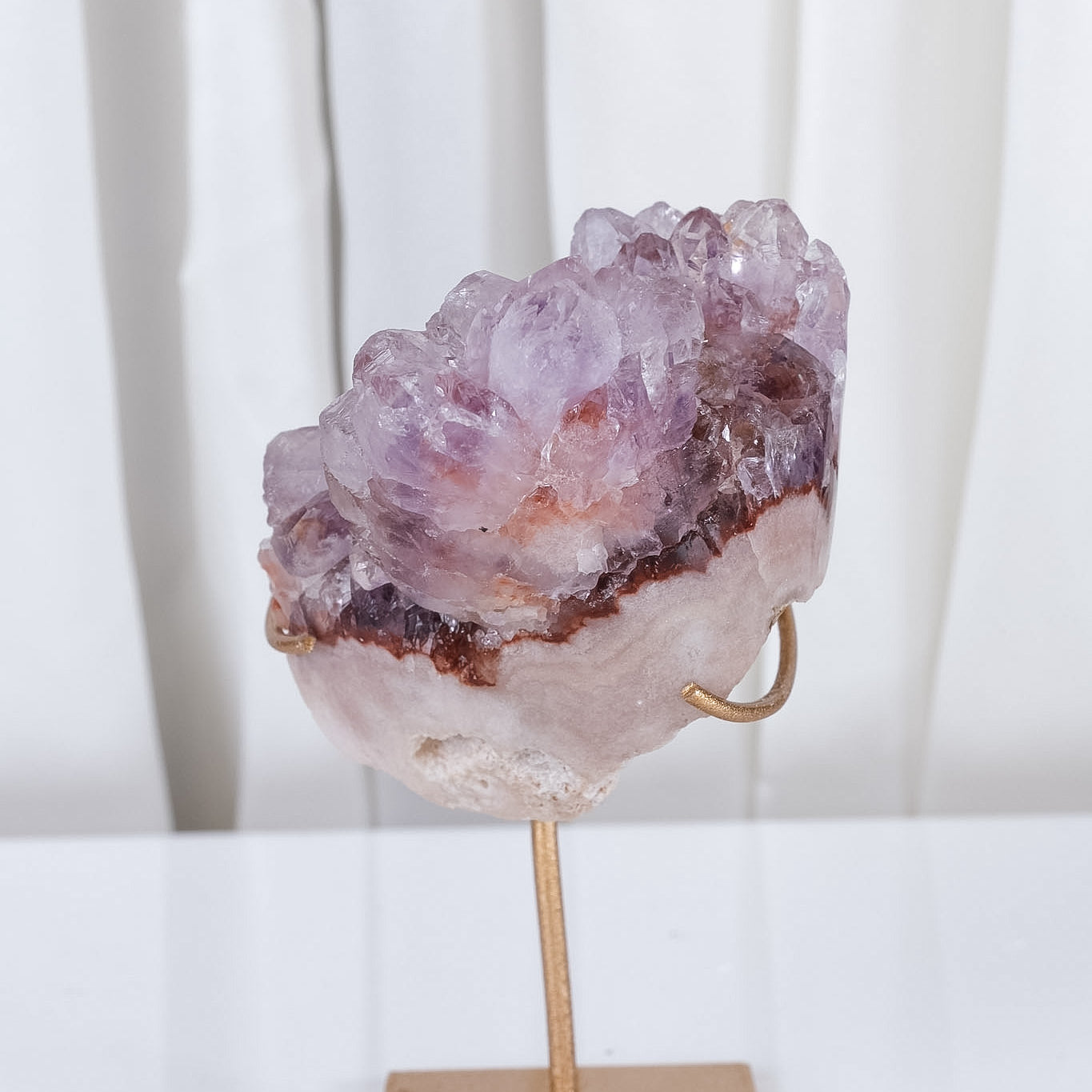 Pink Amethyst Cluster on Stand