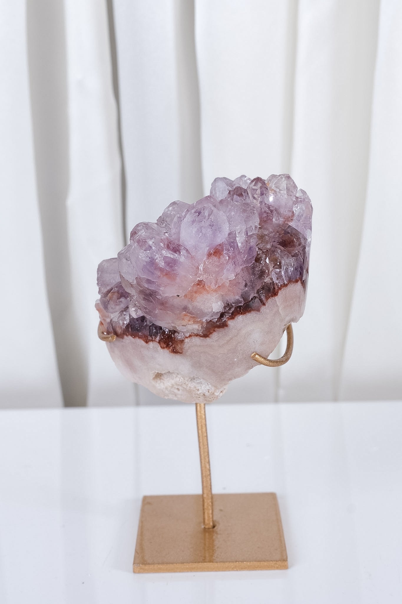 Pink Amethyst Cluster on Stand