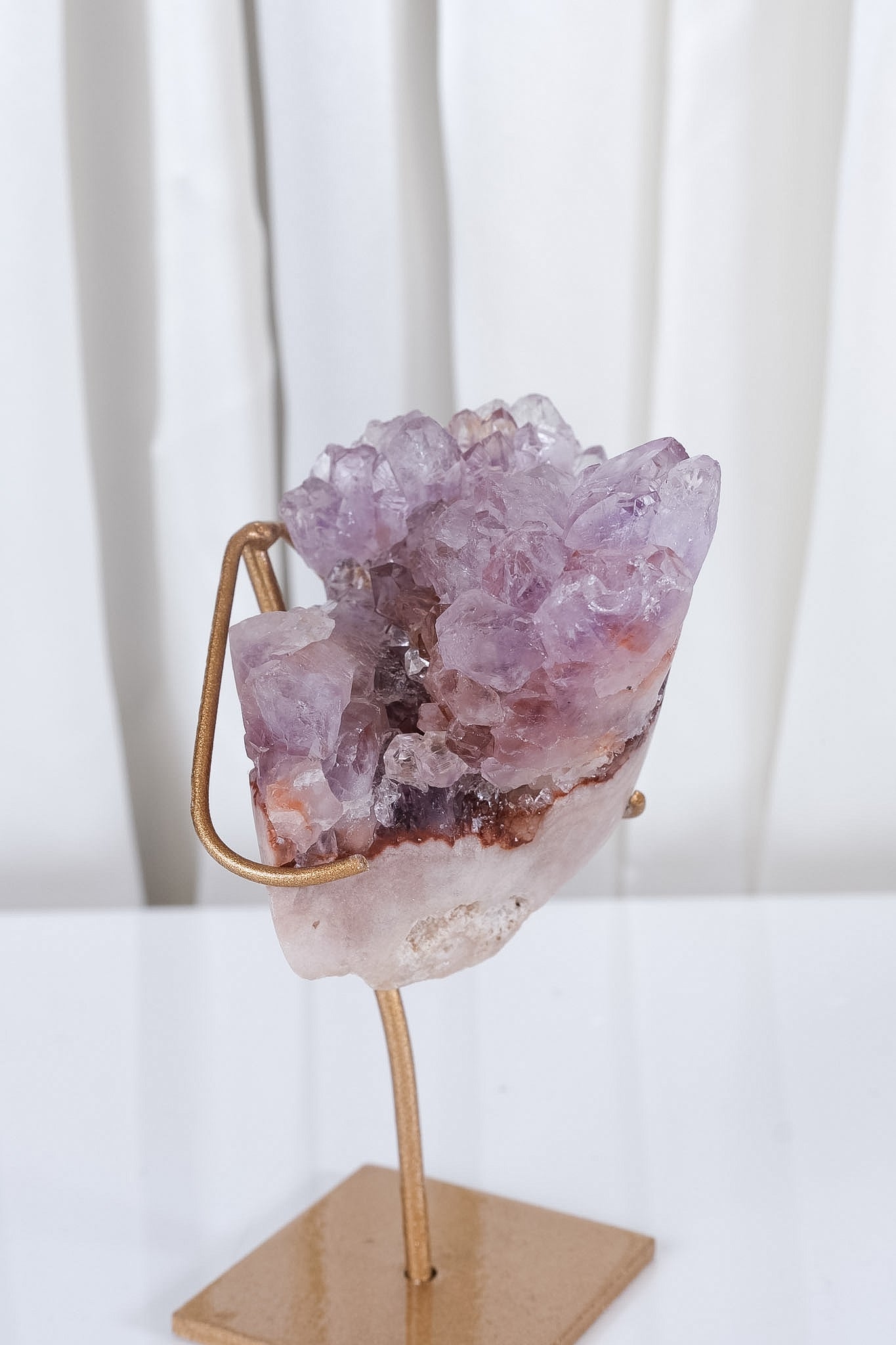 Pink Amethyst Cluster on Stand