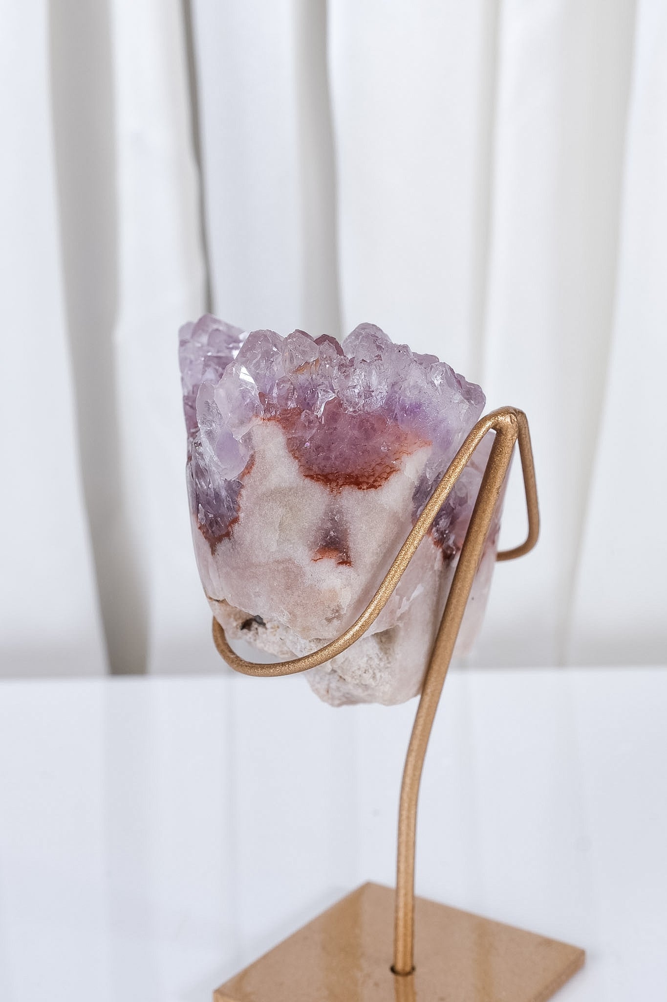 Pink Amethyst Cluster on Stand