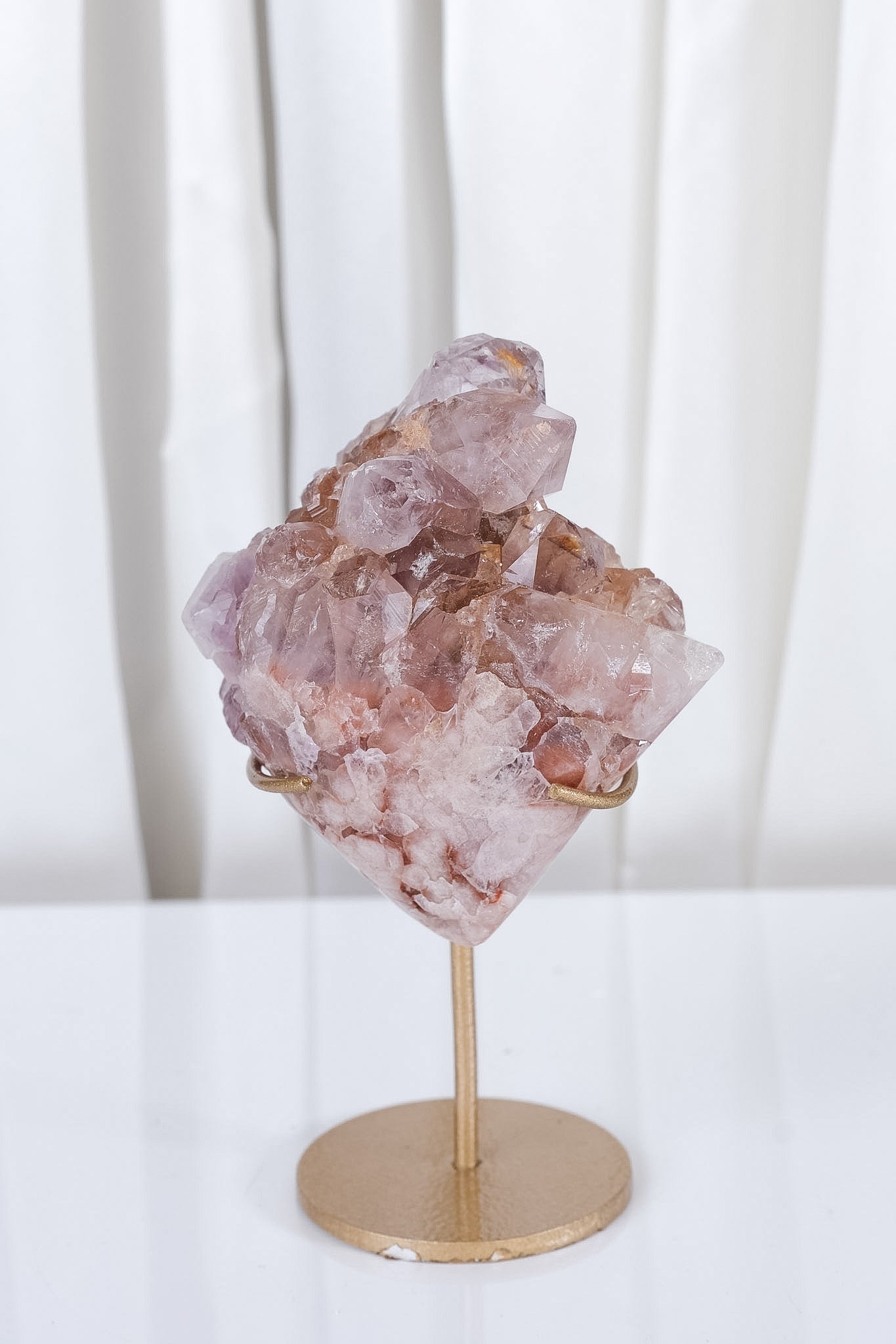 Pink Amethyst Cluster on Stand