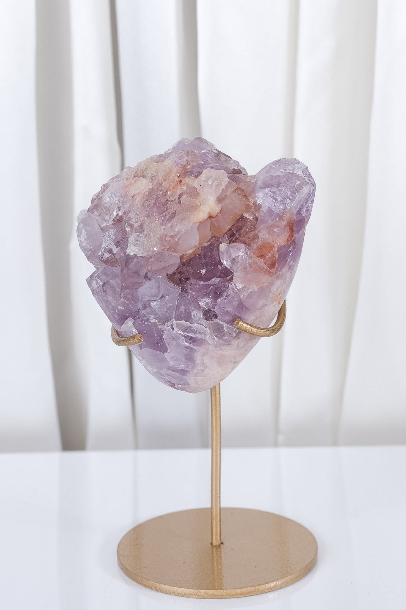 Pink Amethyst Cluster on Stand