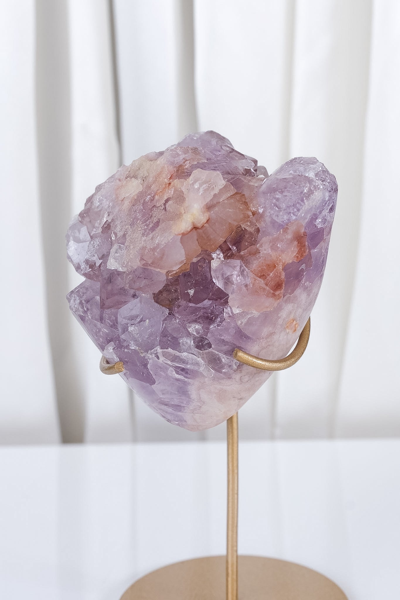 Pink Amethyst Cluster on Stand
