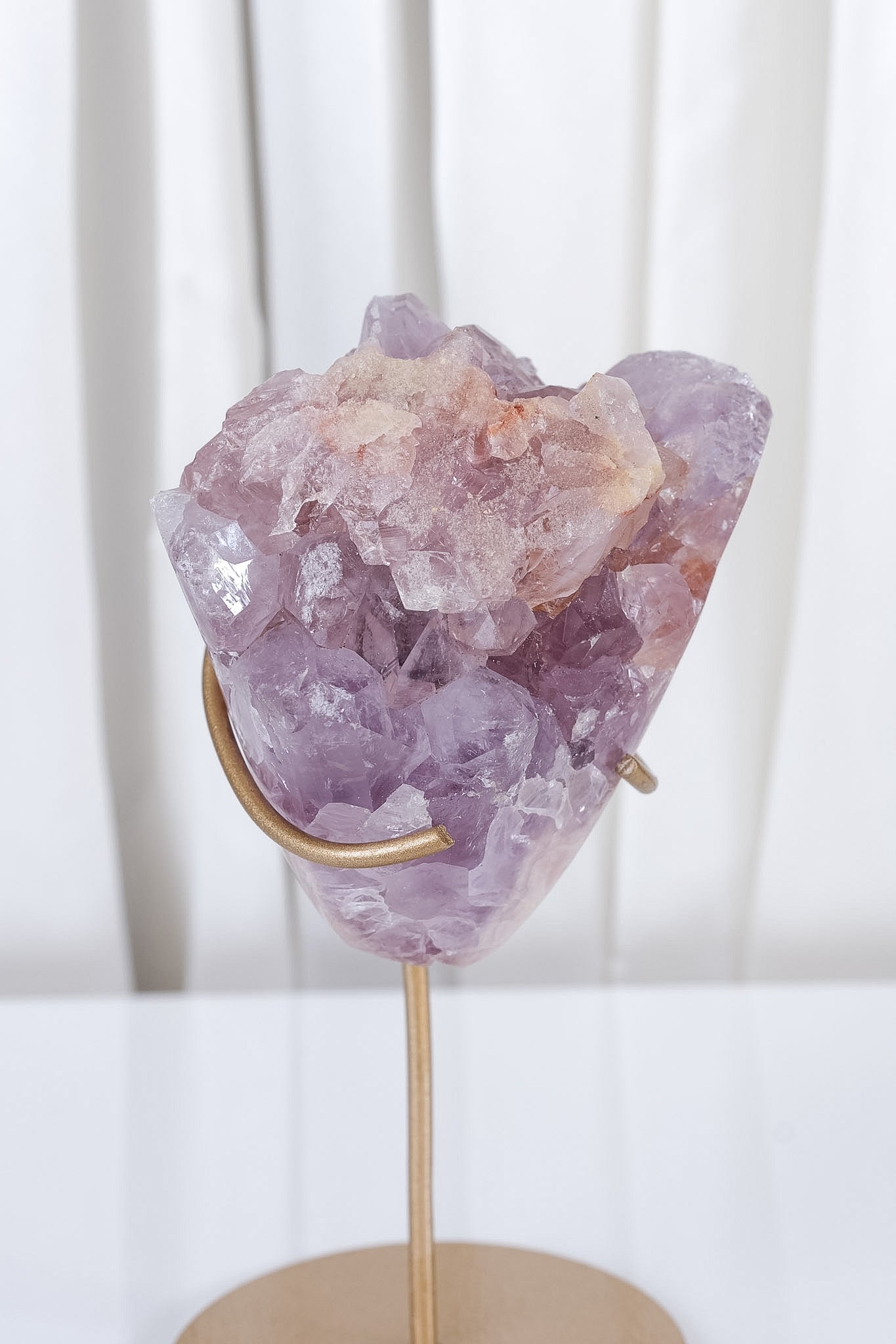 Pink Amethyst Cluster on Stand