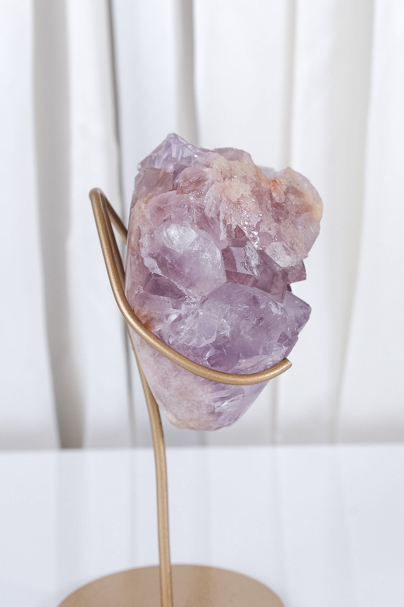 Pink Amethyst Cluster on Stand