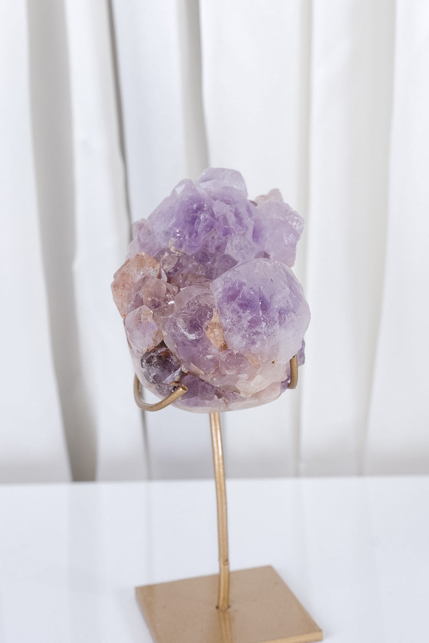 Pink Amethyst Cluster on Stand