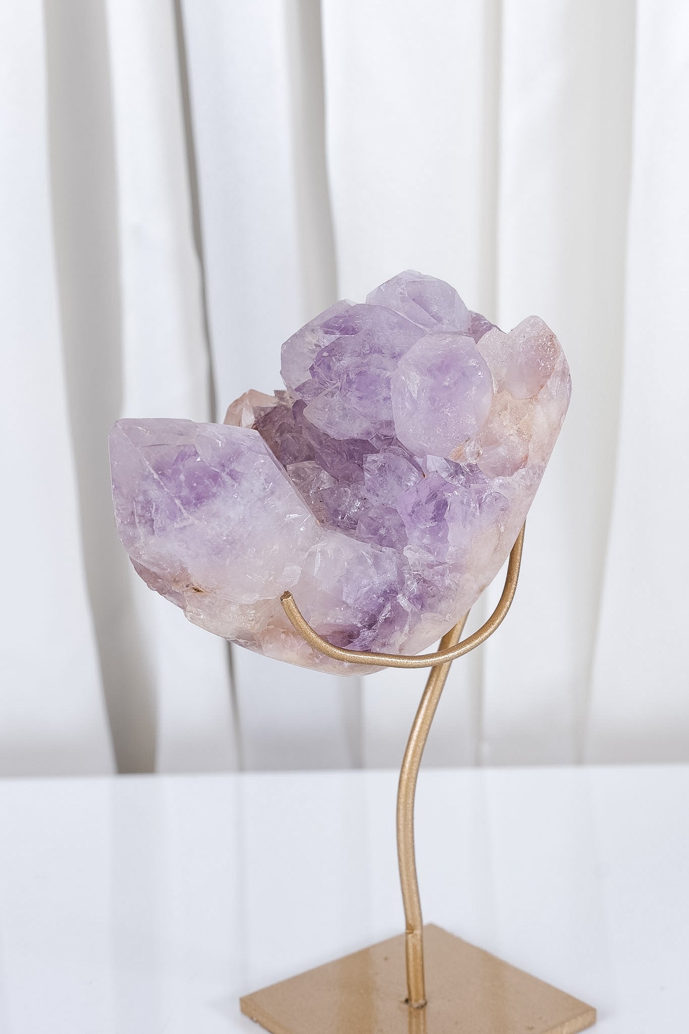Pink Amethyst Cluster on Stand
