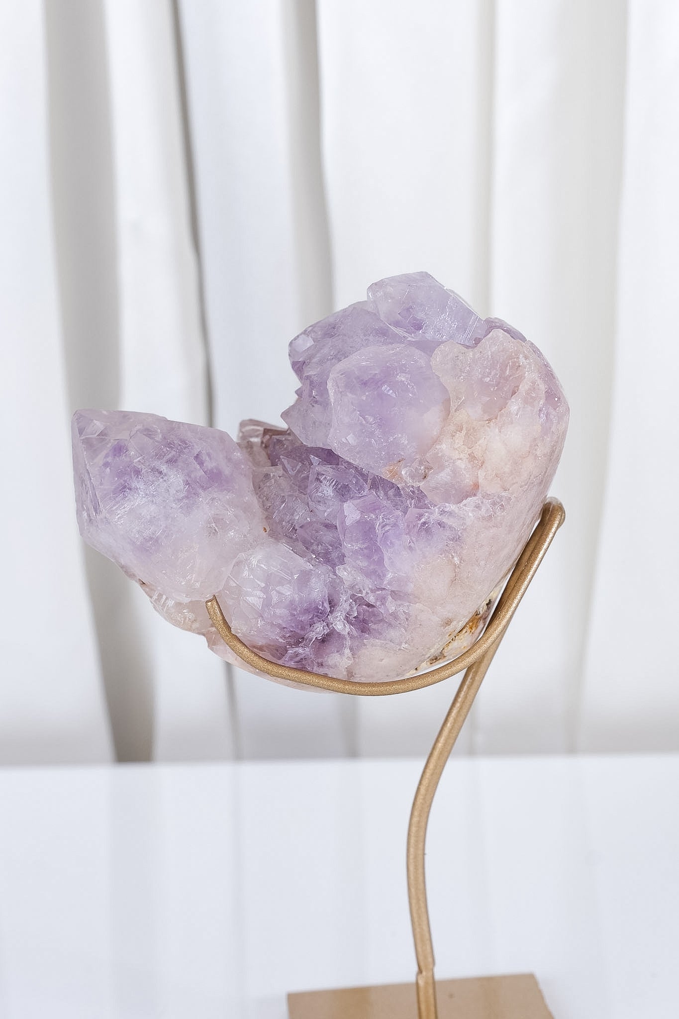 Pink Amethyst Cluster on Stand