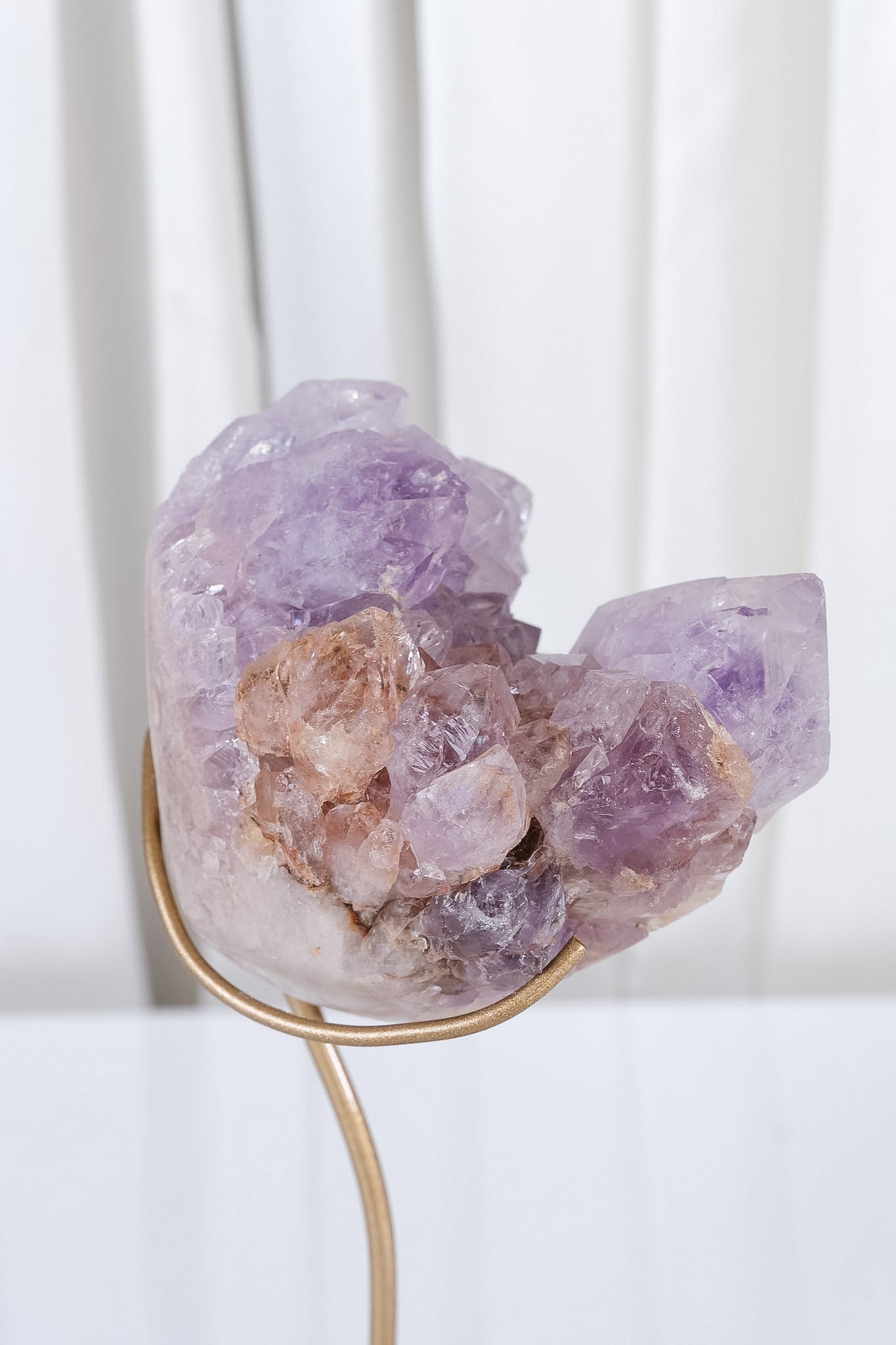 Pink Amethyst Cluster on Stand