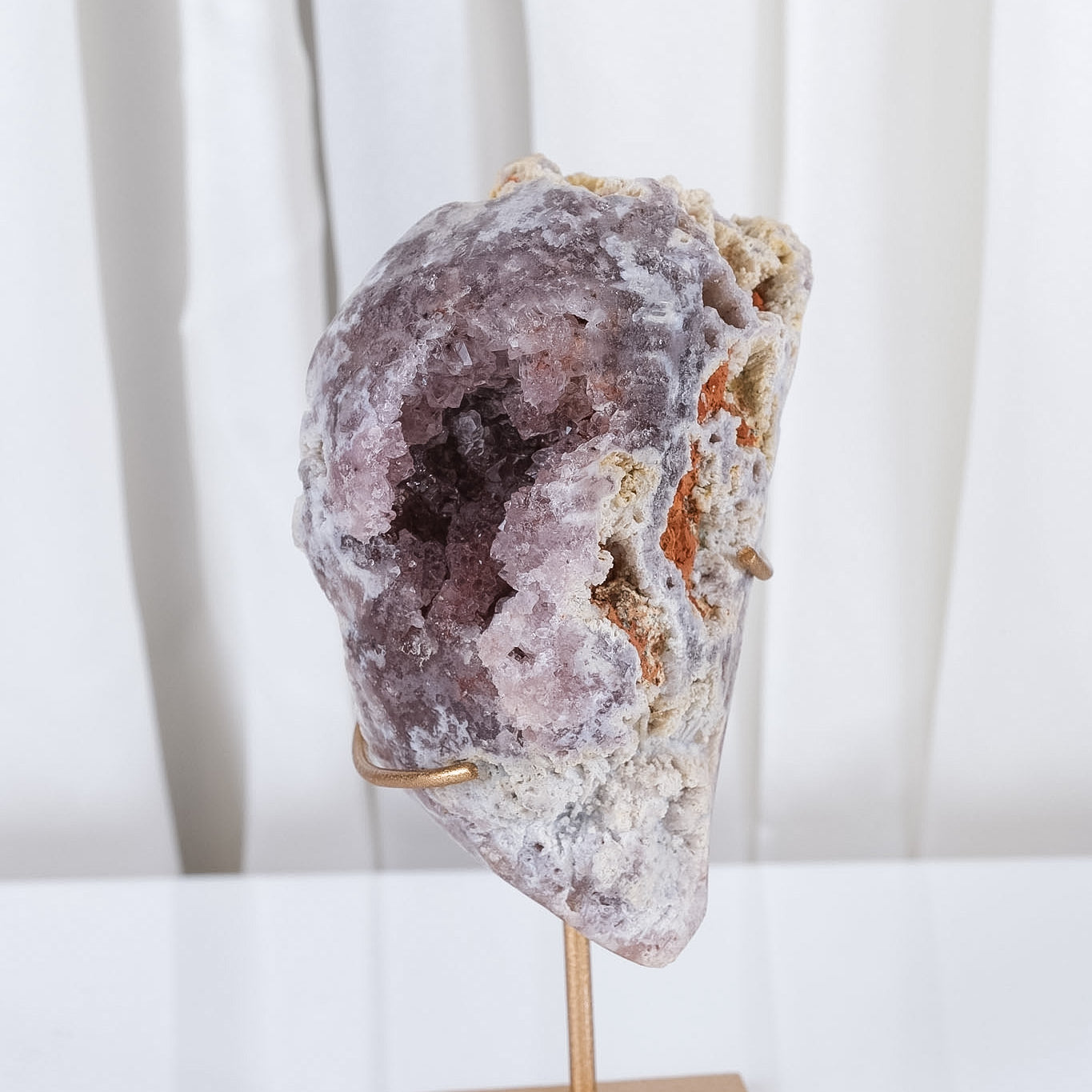 Pink Amethyst Cluster on Stand