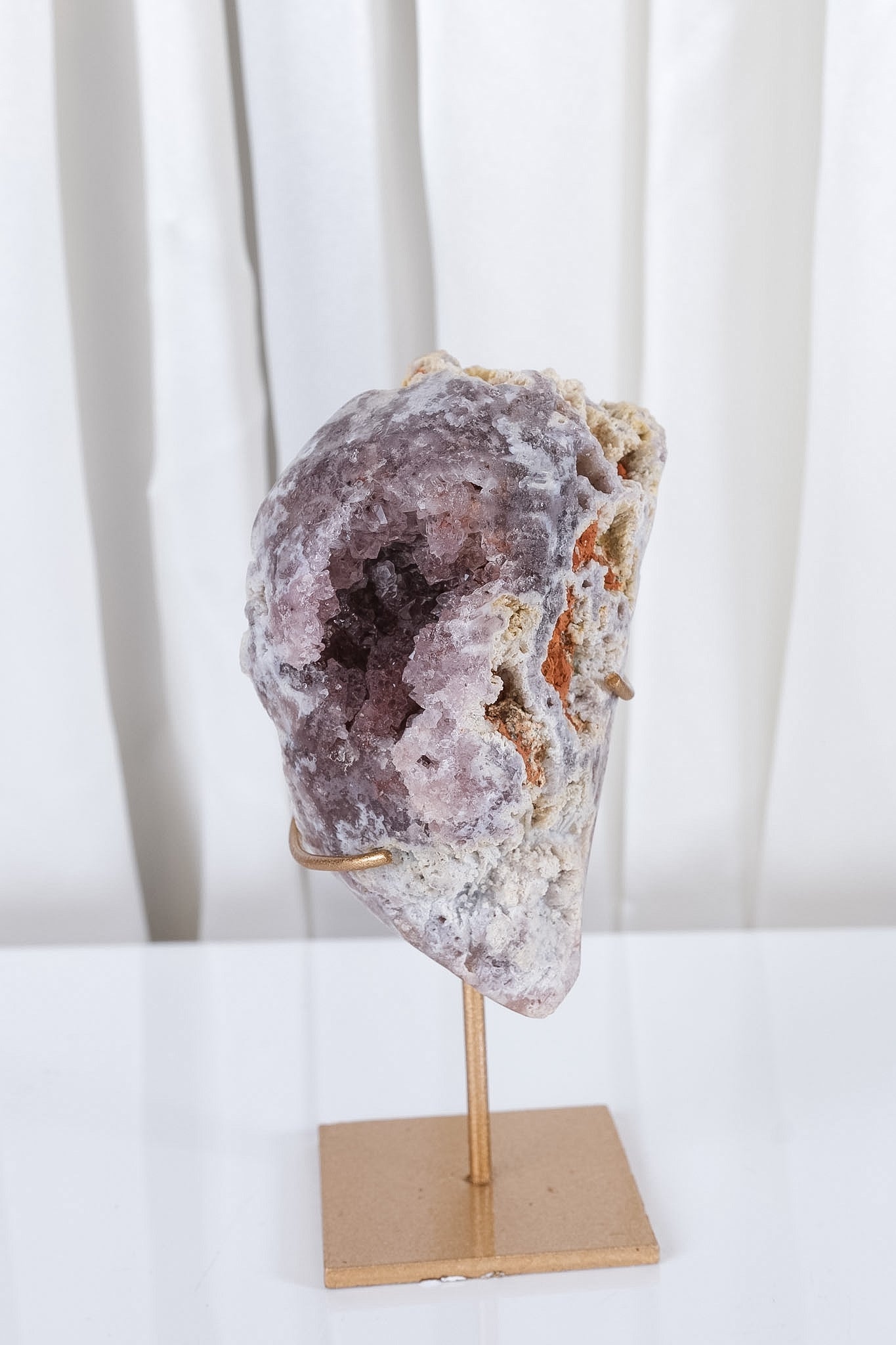 Pink Amethyst Cluster on Stand