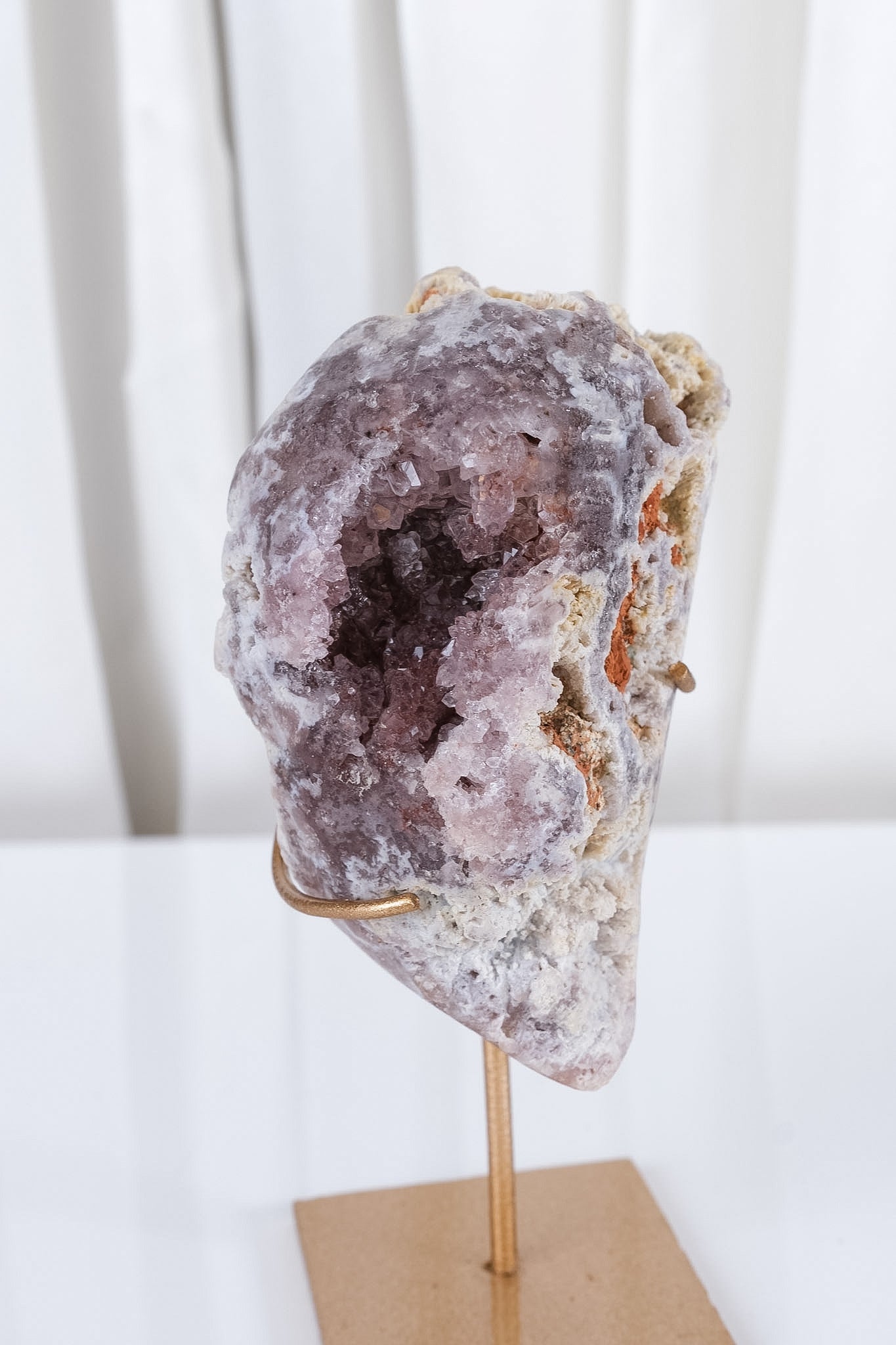 Pink Amethyst Cluster on Stand
