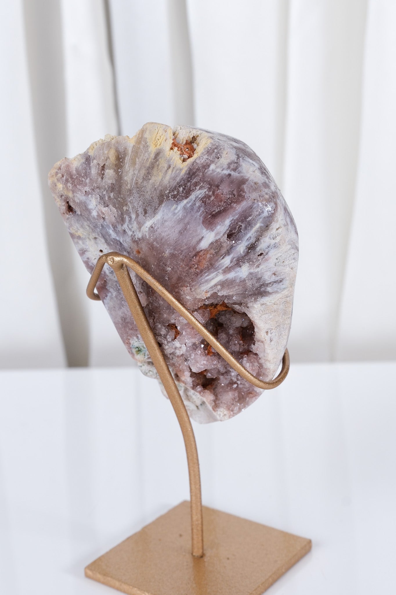 Pink Amethyst Cluster on Stand