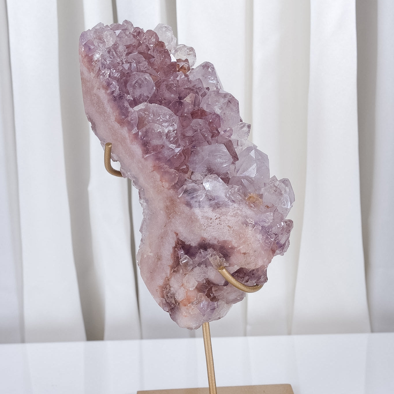 Pink Amethyst Cluster on Stand