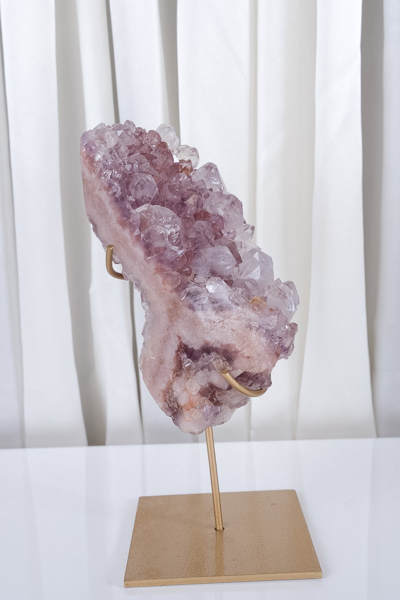 Pink Amethyst Cluster on Stand