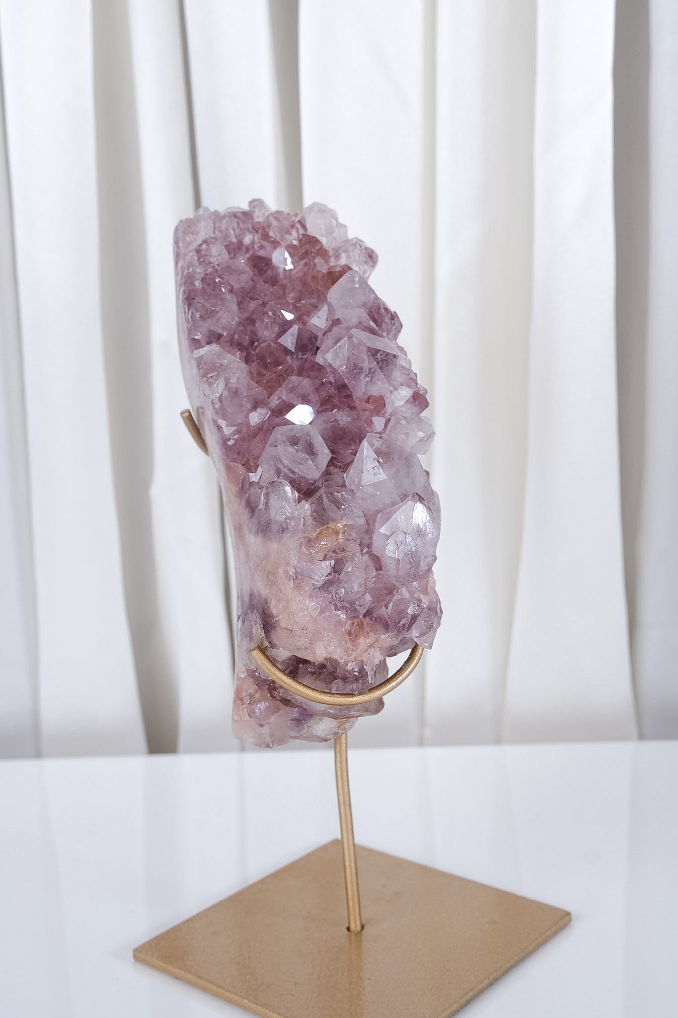 Pink Amethyst Cluster on Stand