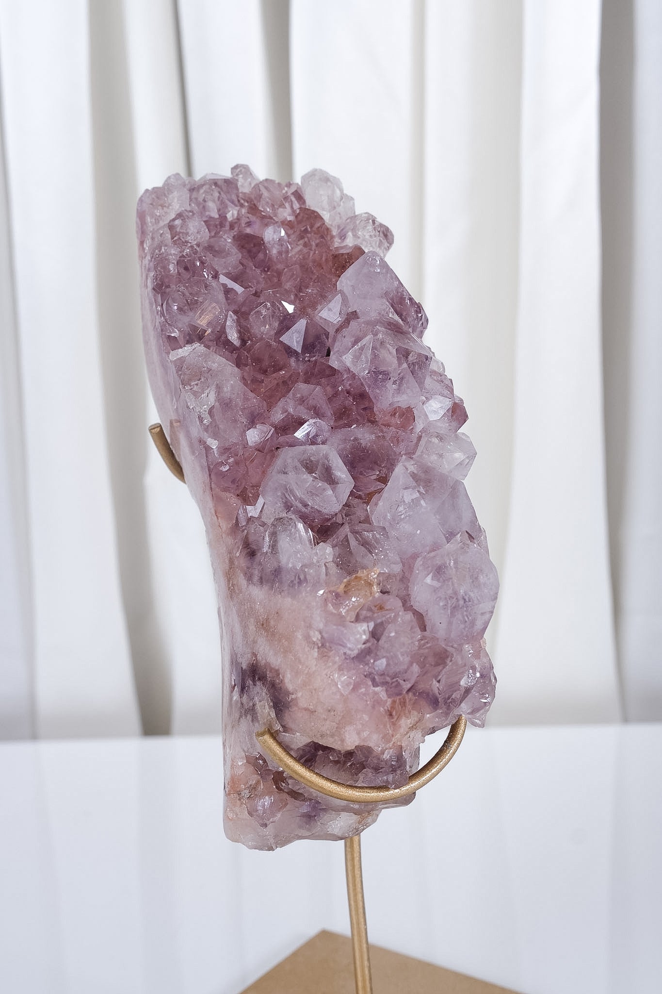 Pink Amethyst Cluster on Stand