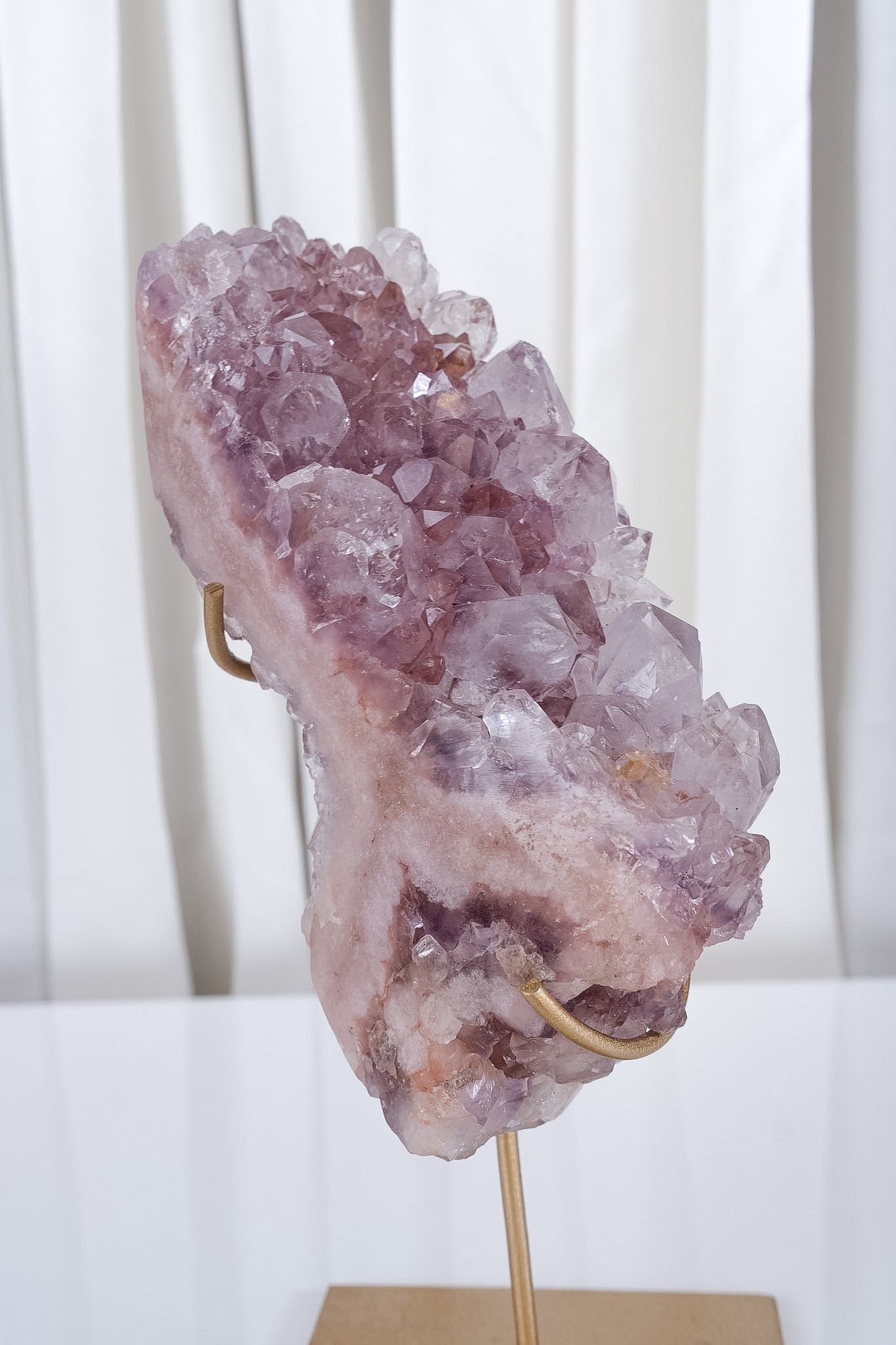 Pink Amethyst Cluster on Stand