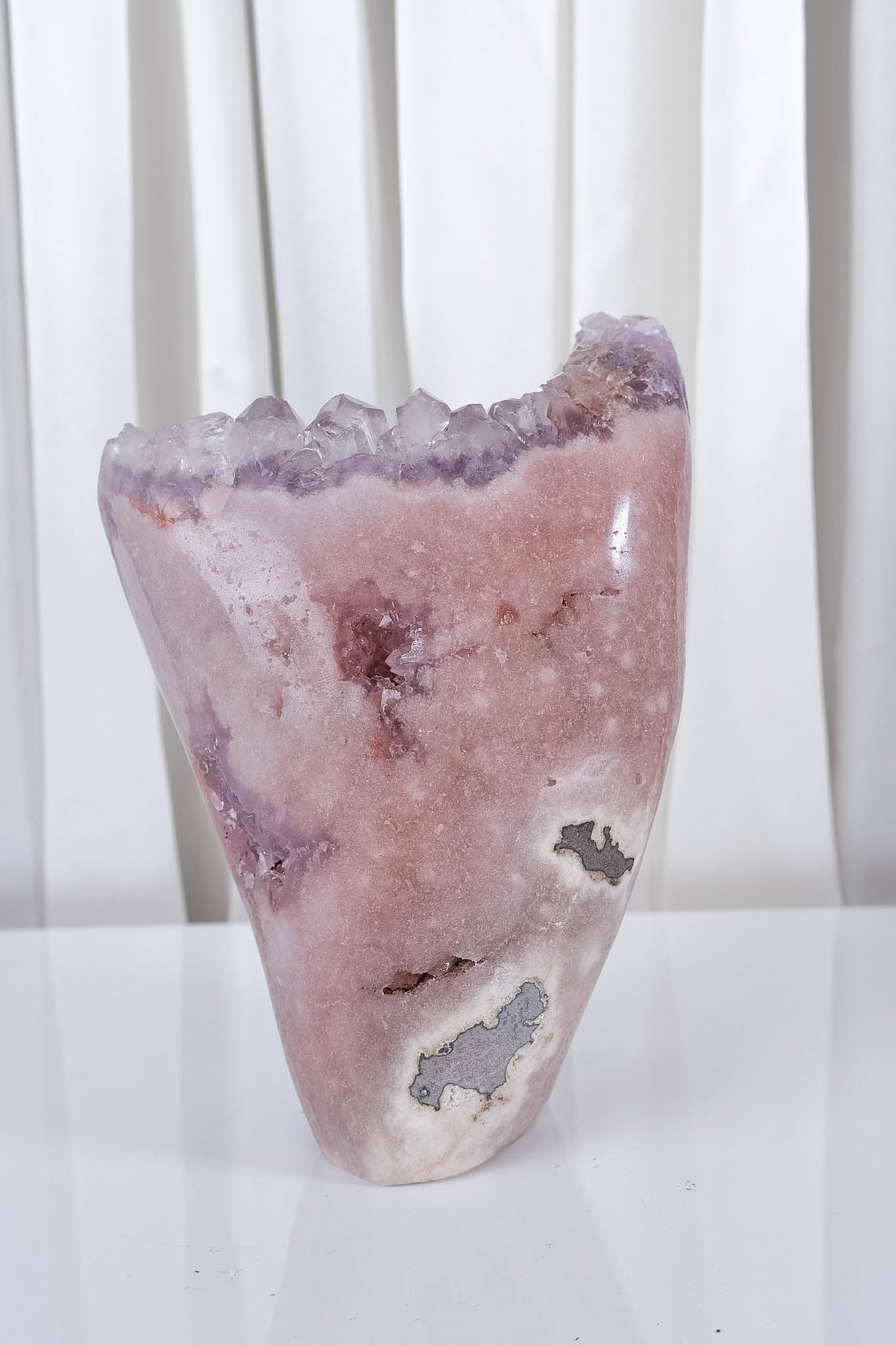 Pink Amethyst Cutbase Cluster