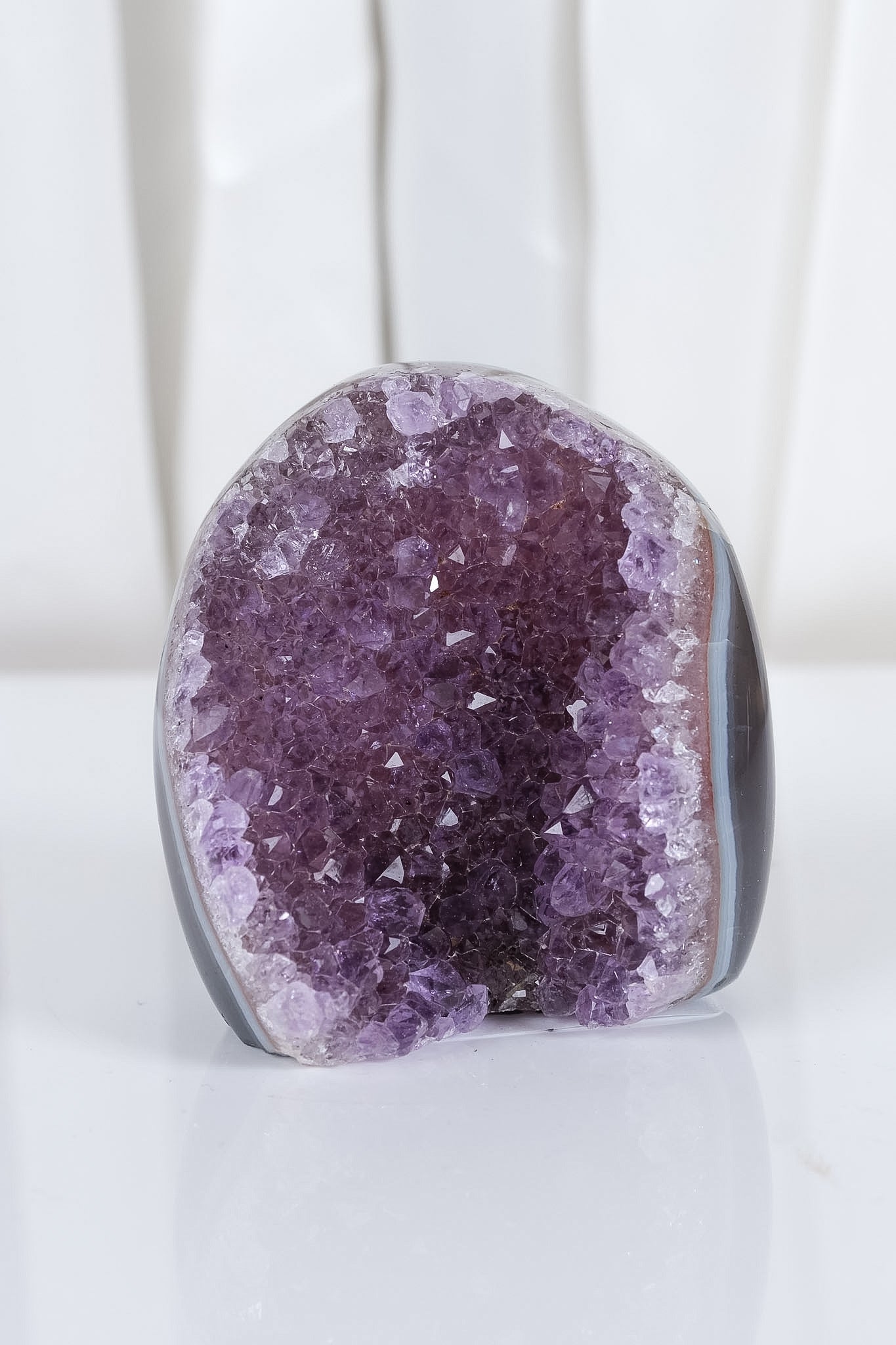 Uruguayan Amethyst Agate Cutbase Cluster