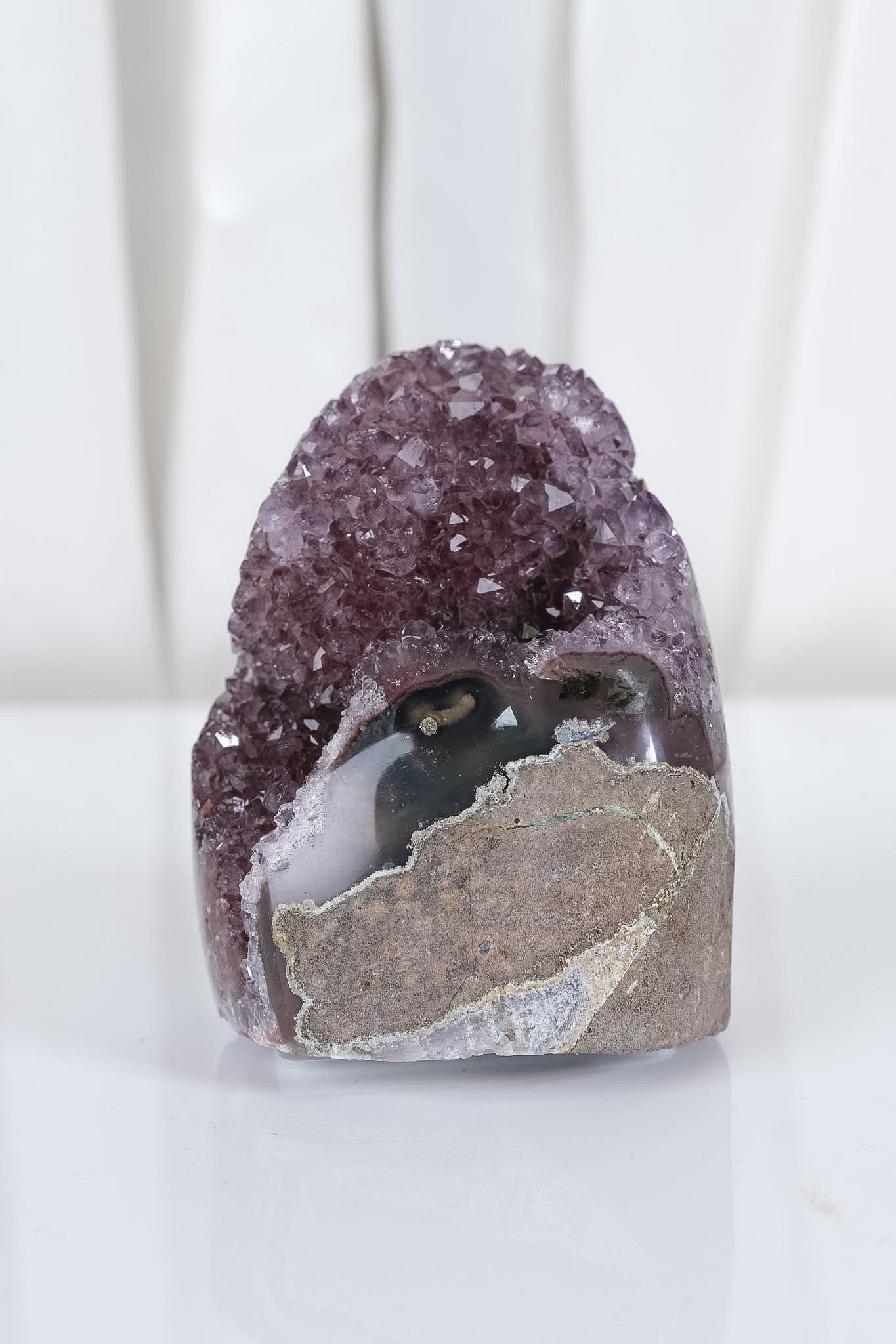 Uruguayan Amethyst Agate Cutbase Cluster