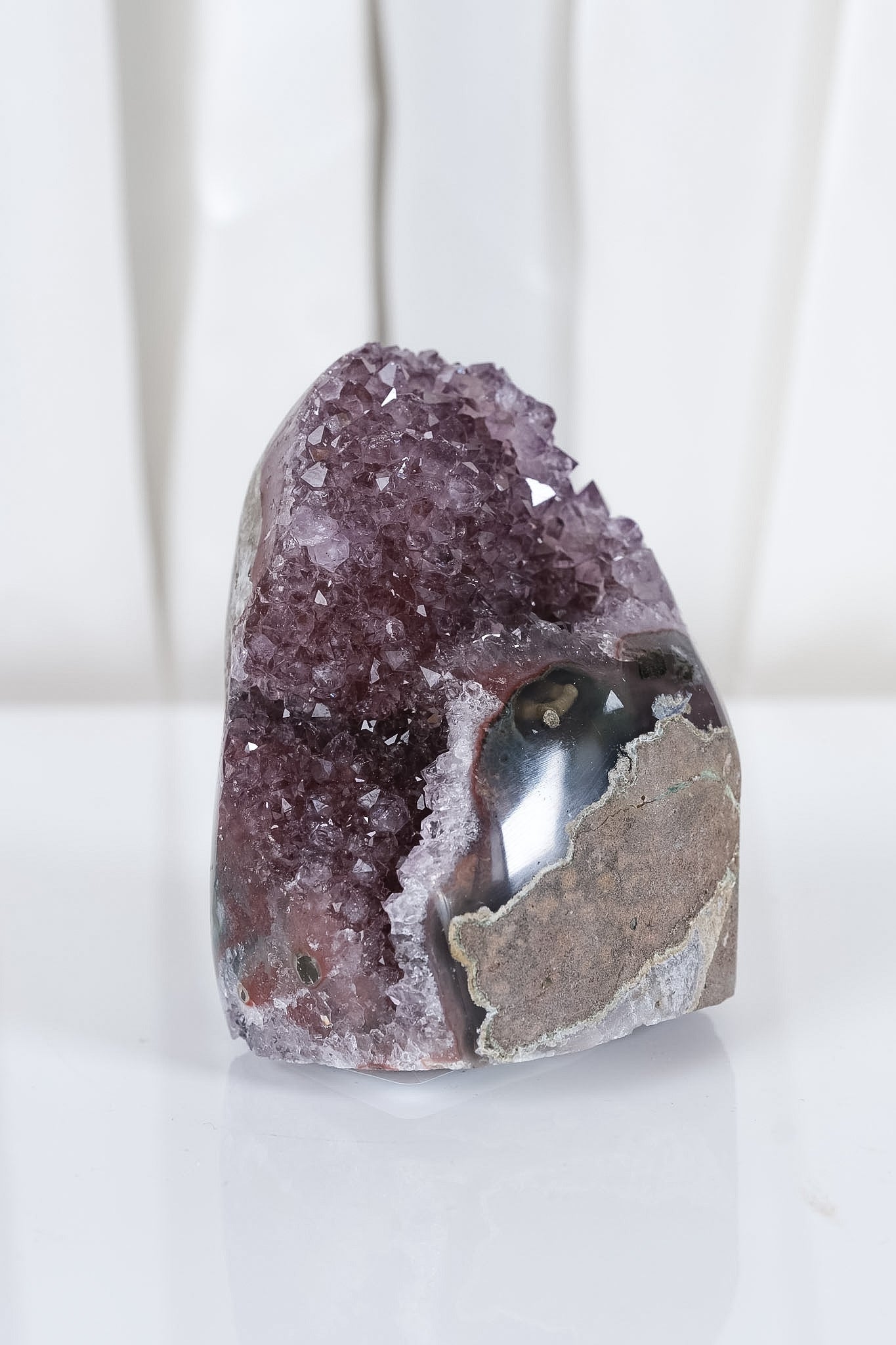 Uruguayan Amethyst Agate Cutbase Cluster
