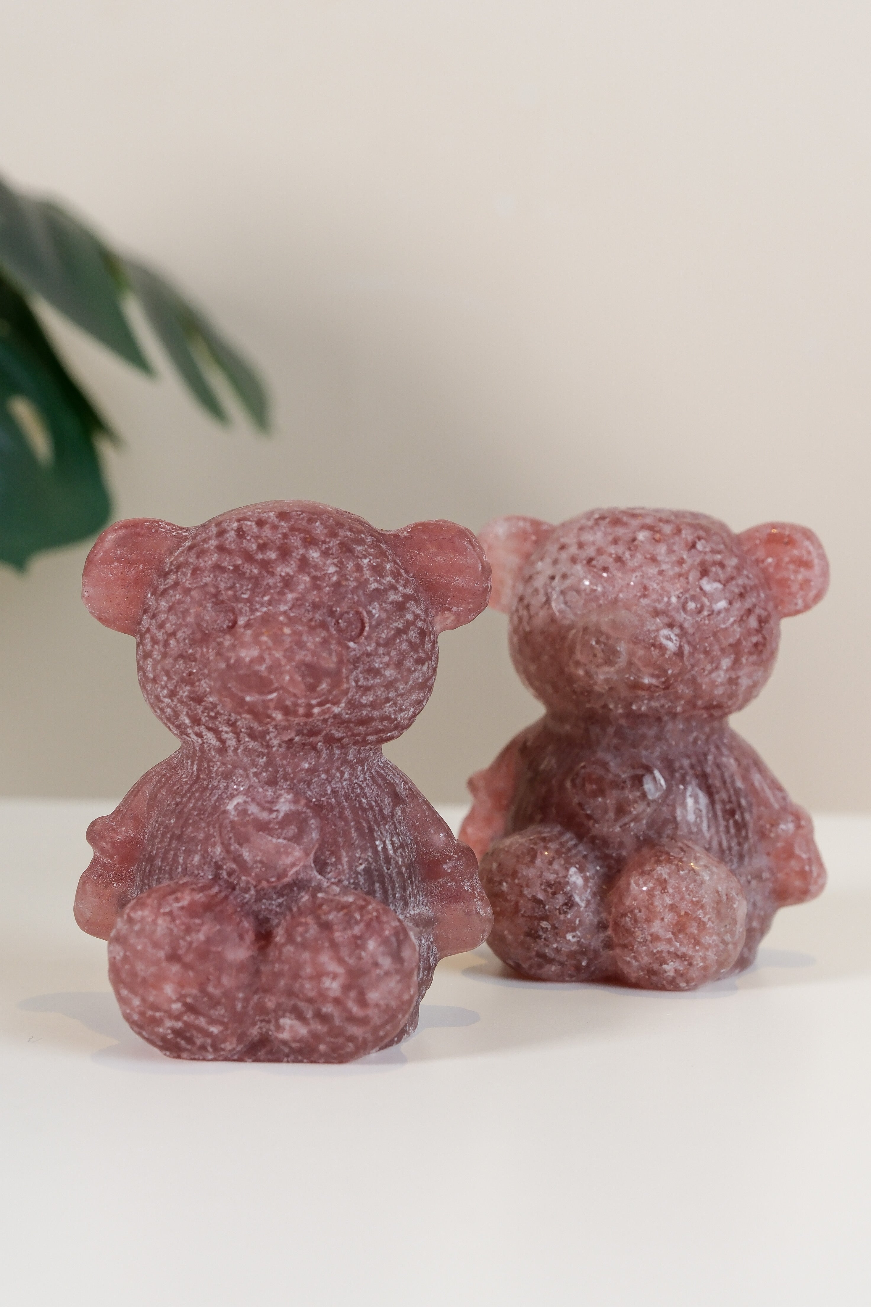 Strawberry Quartz Teddy Bear