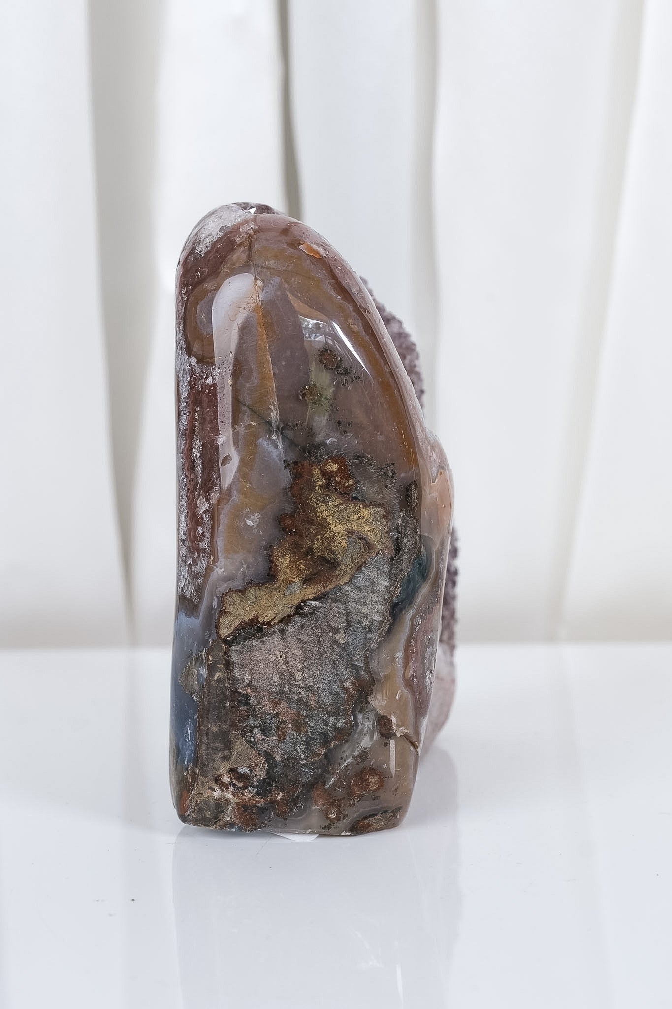 Uruguayan Amethyst Agate Cutbase Cluster