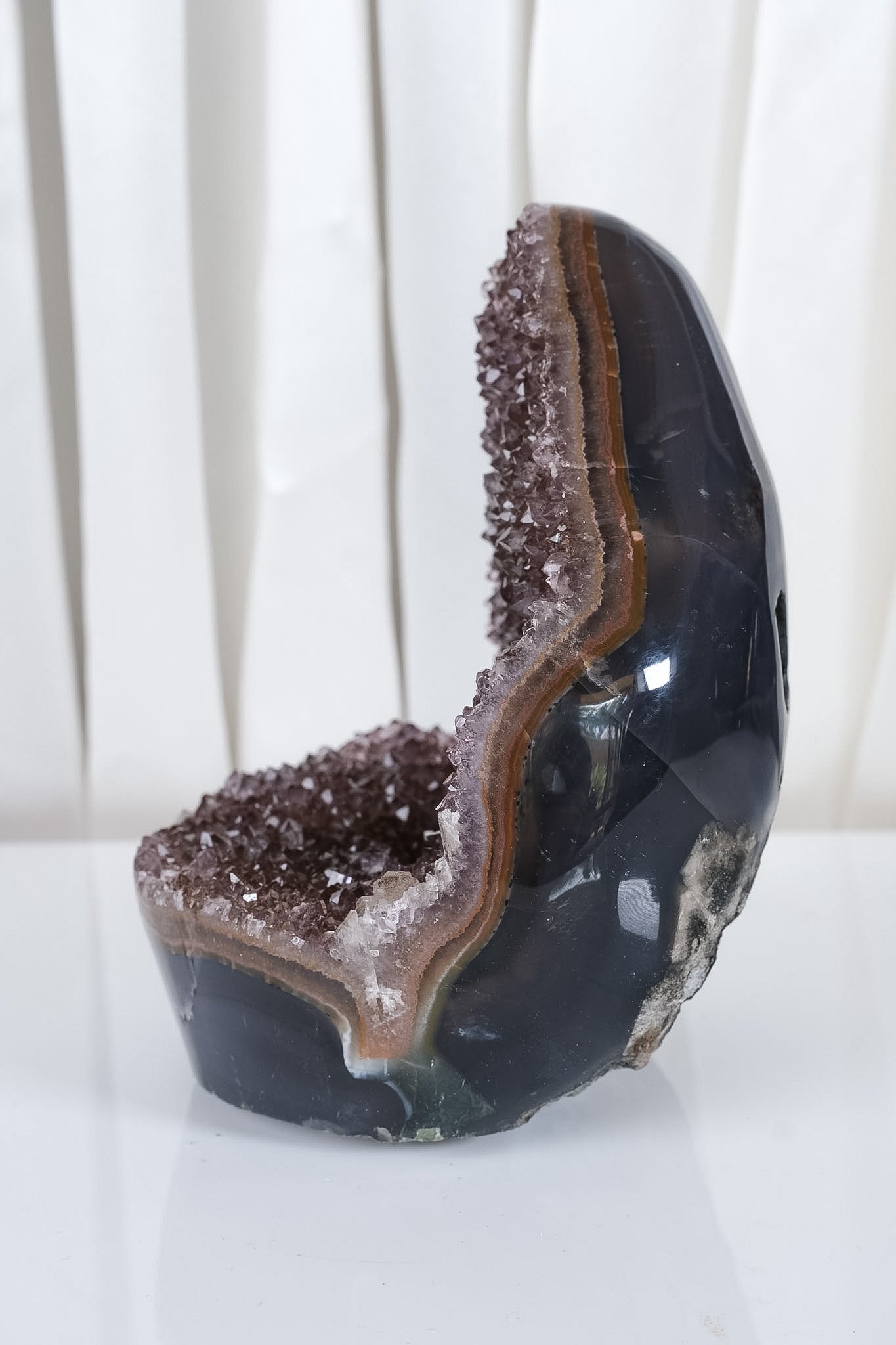 Uruguayan Amethyst Agate Cutbase Cluster