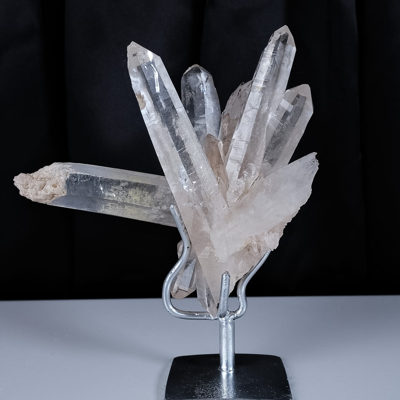Clear Quartz Cluster on Stand