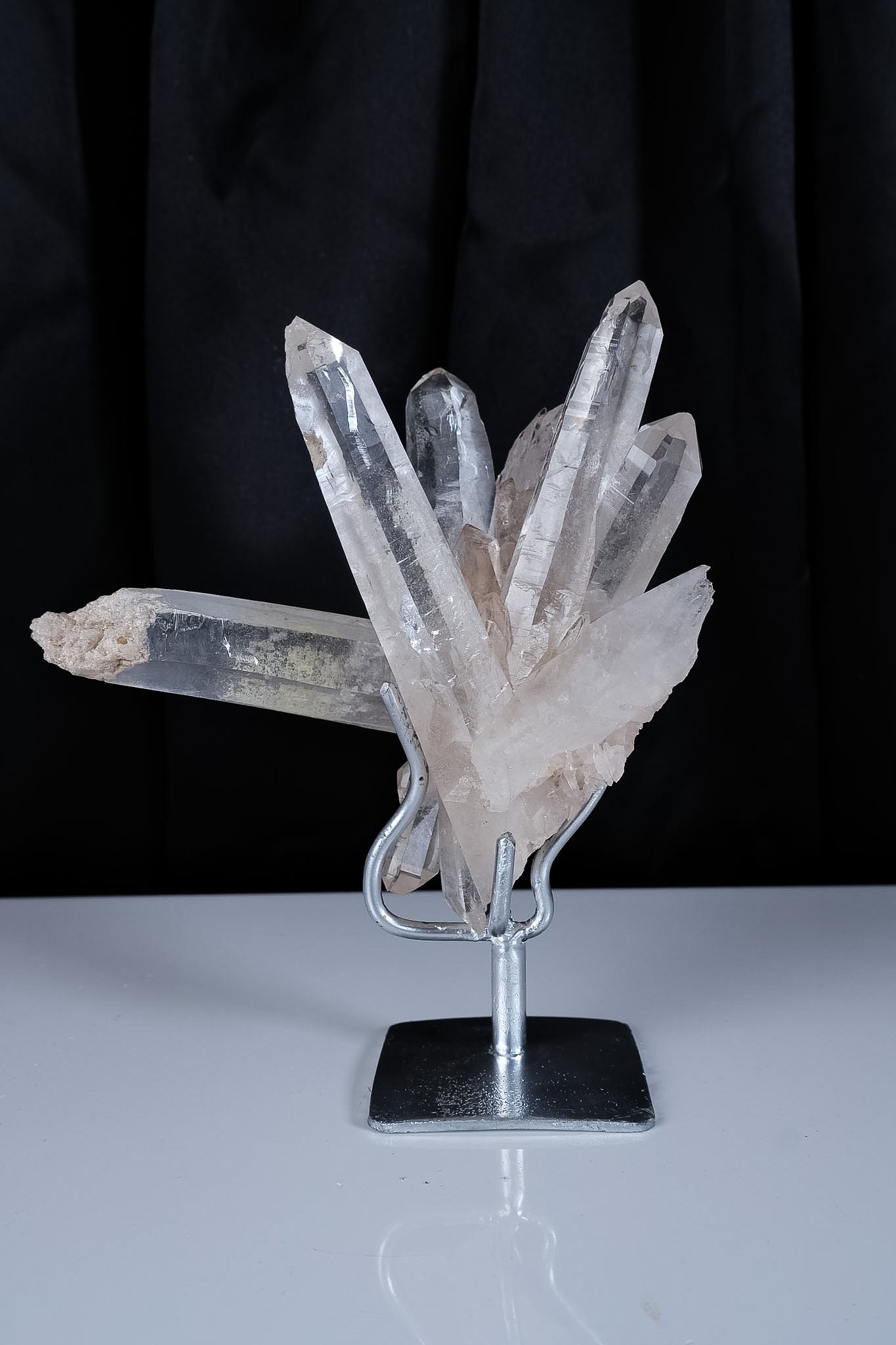 Clear Quartz Cluster on Stand