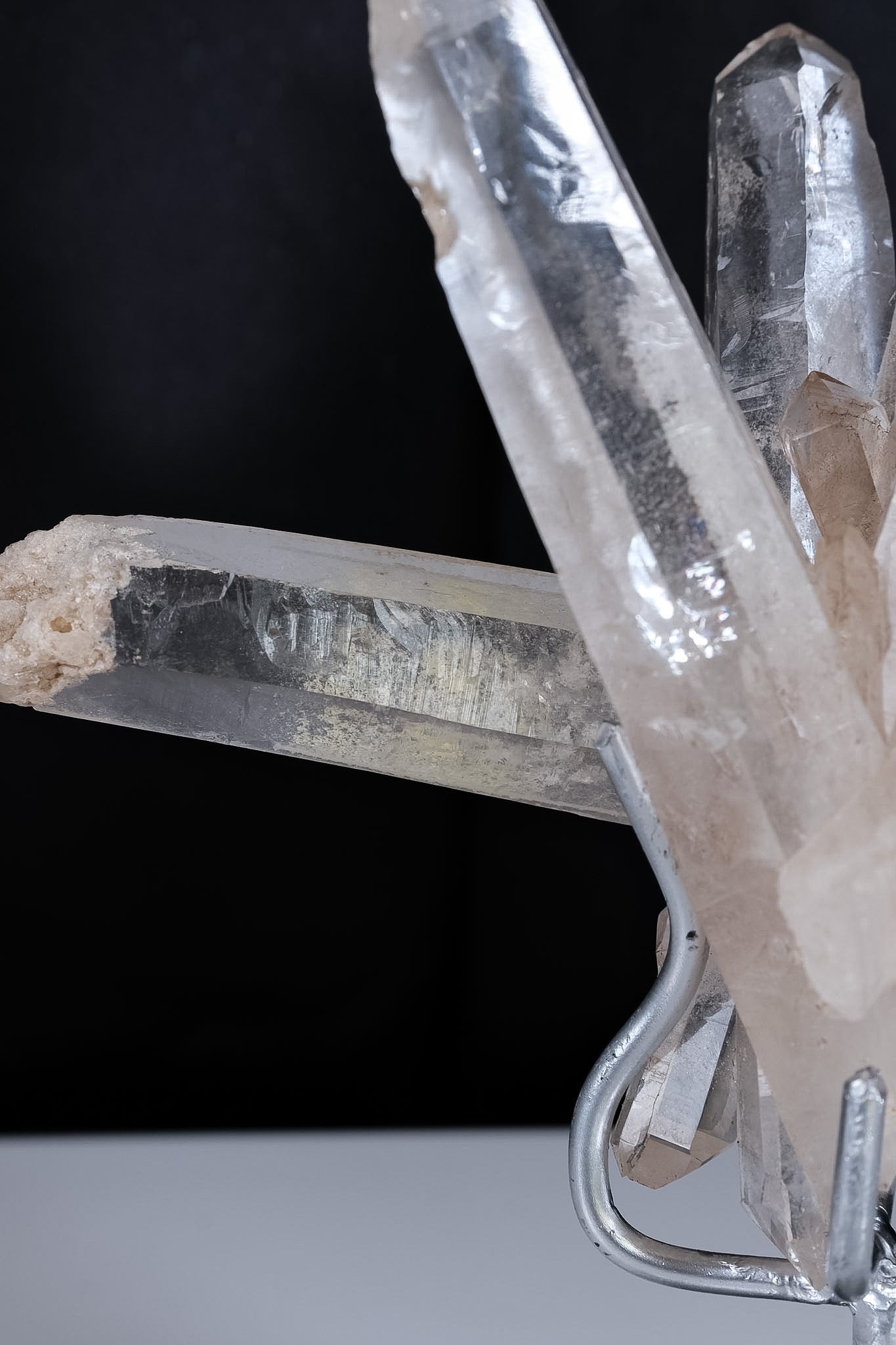 Clear Quartz Cluster on Stand
