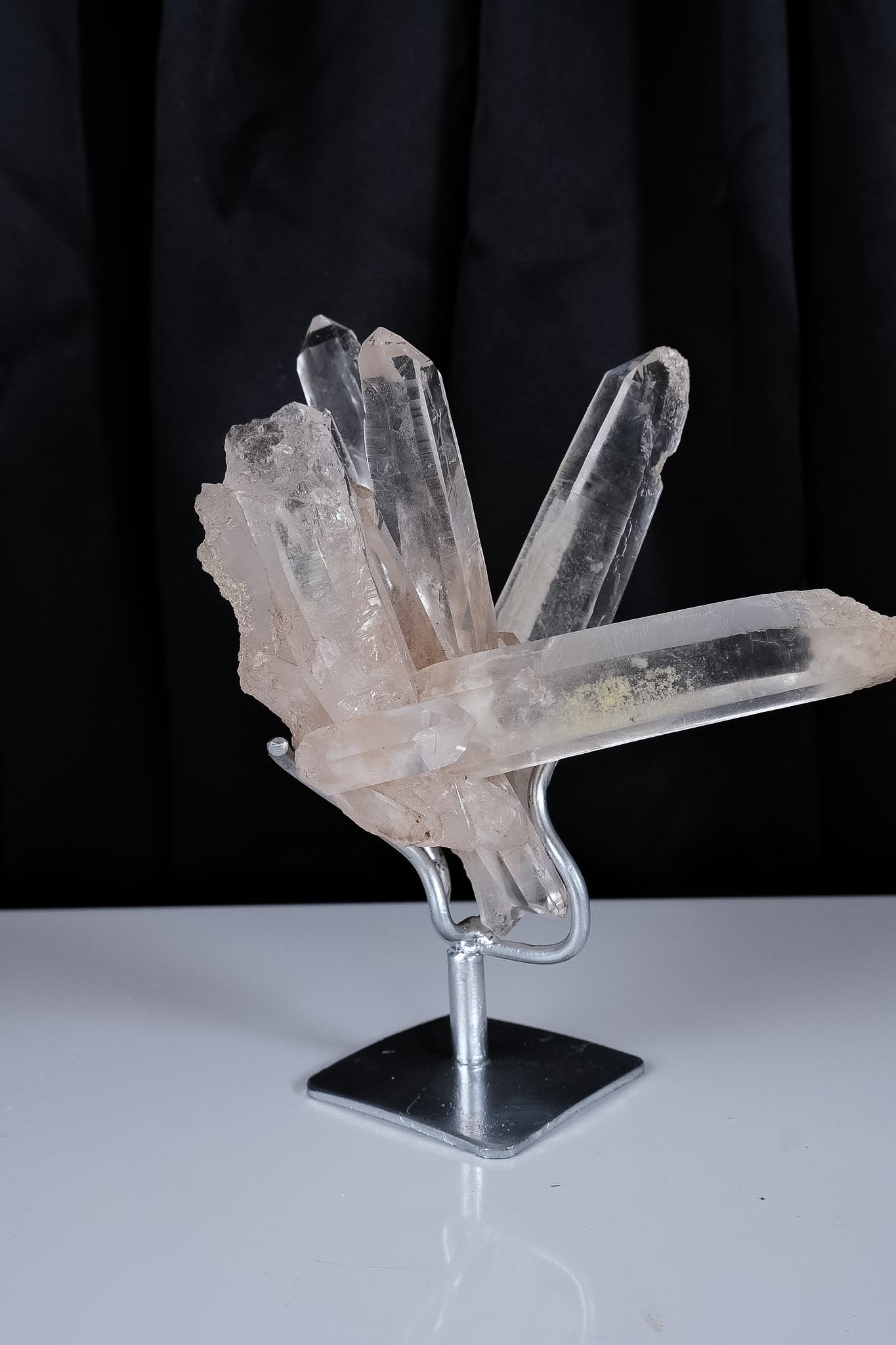 Clear Quartz Cluster on Stand