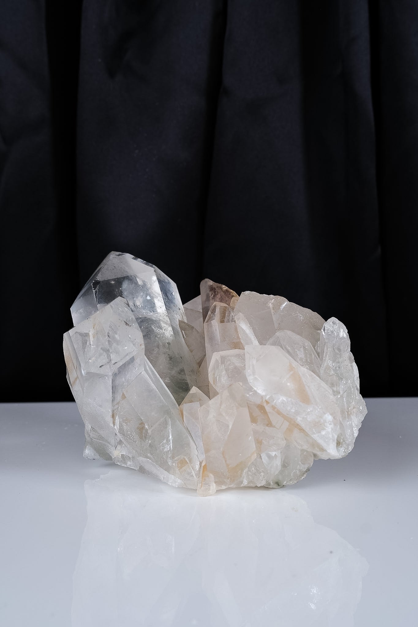 Clear Quartz With Garden Quartz Inclusion Cluster