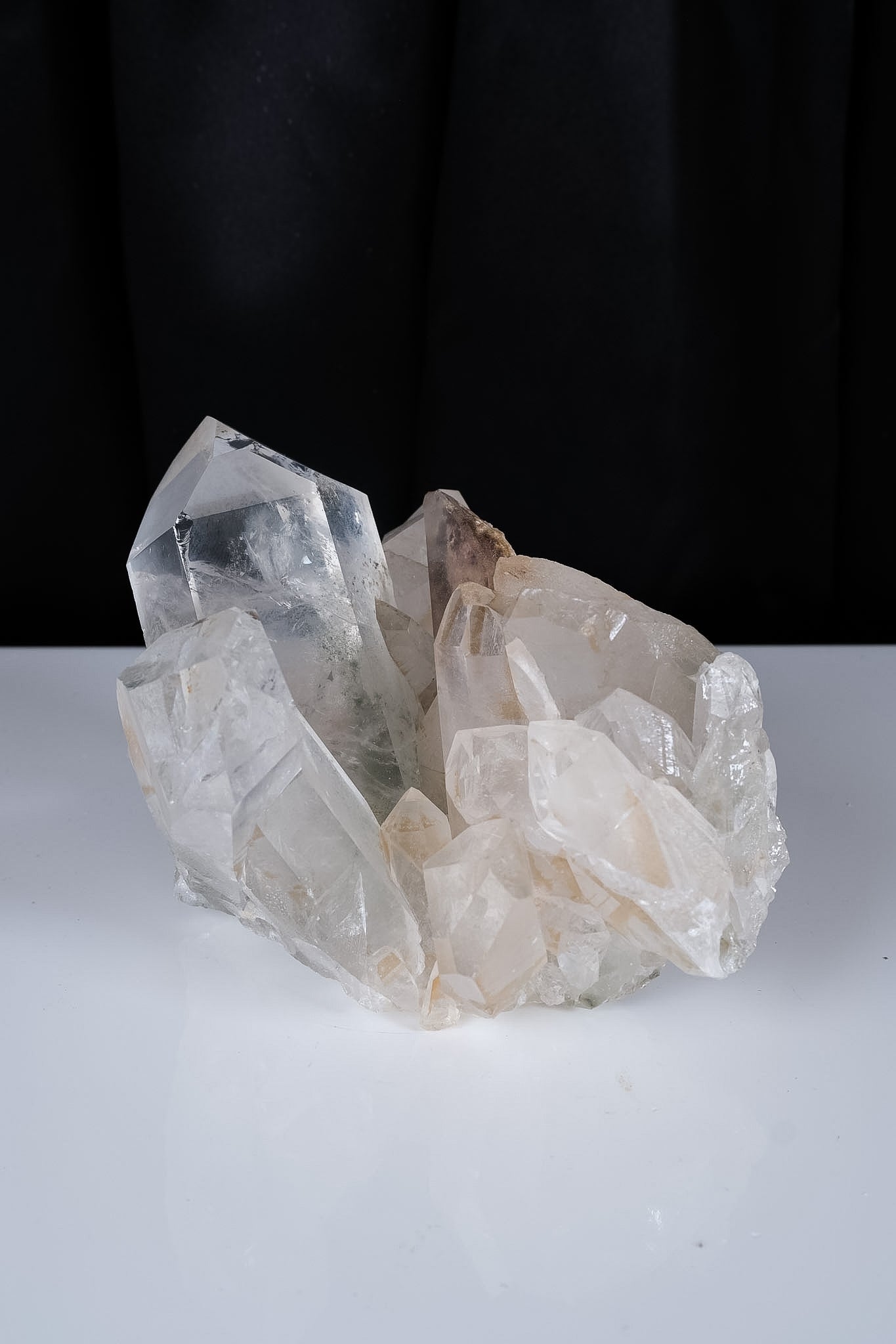 Clear Quartz With Garden Quartz Inclusion Cluster