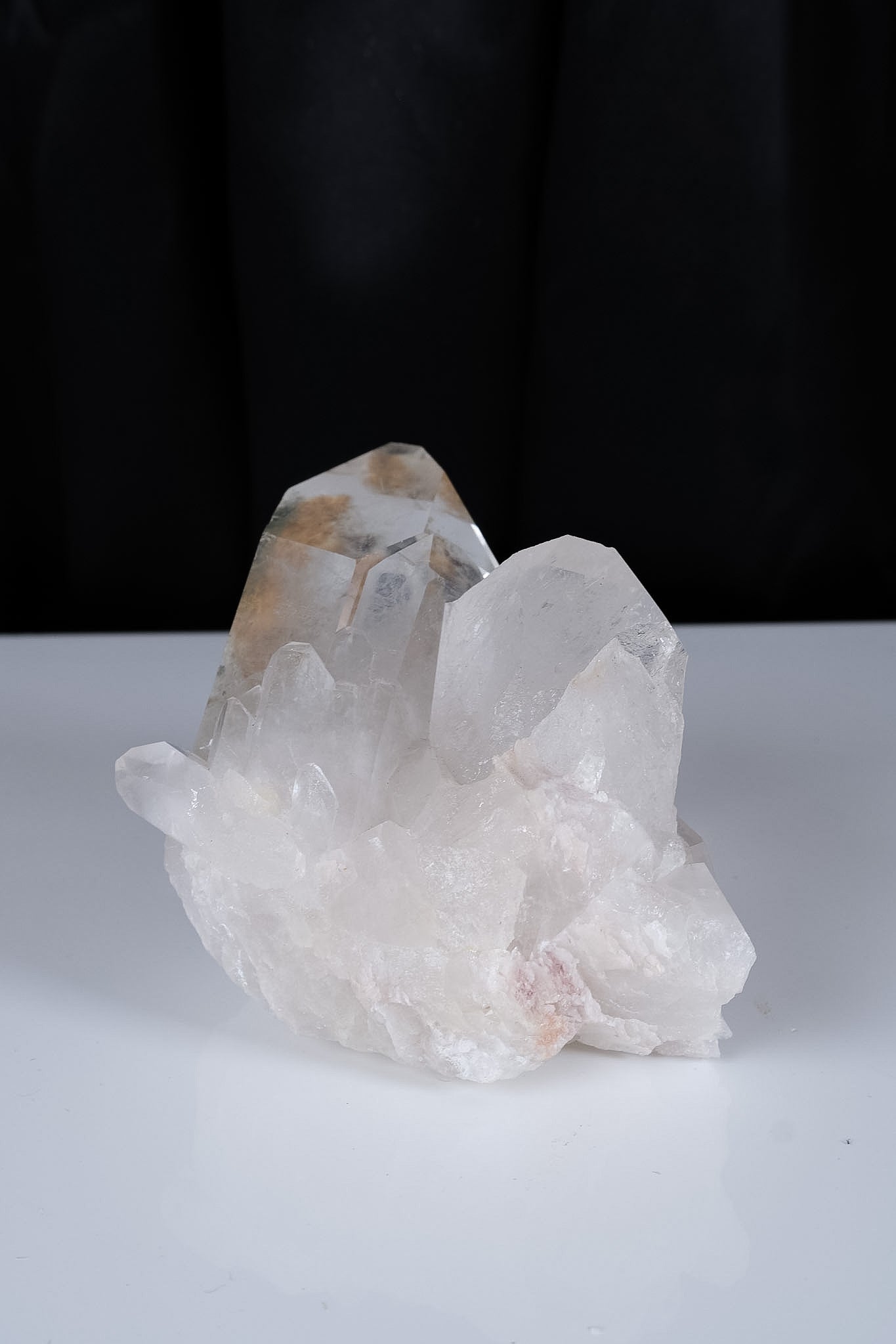 Clear Quartz With Garden Quartz Inclusion Cluster