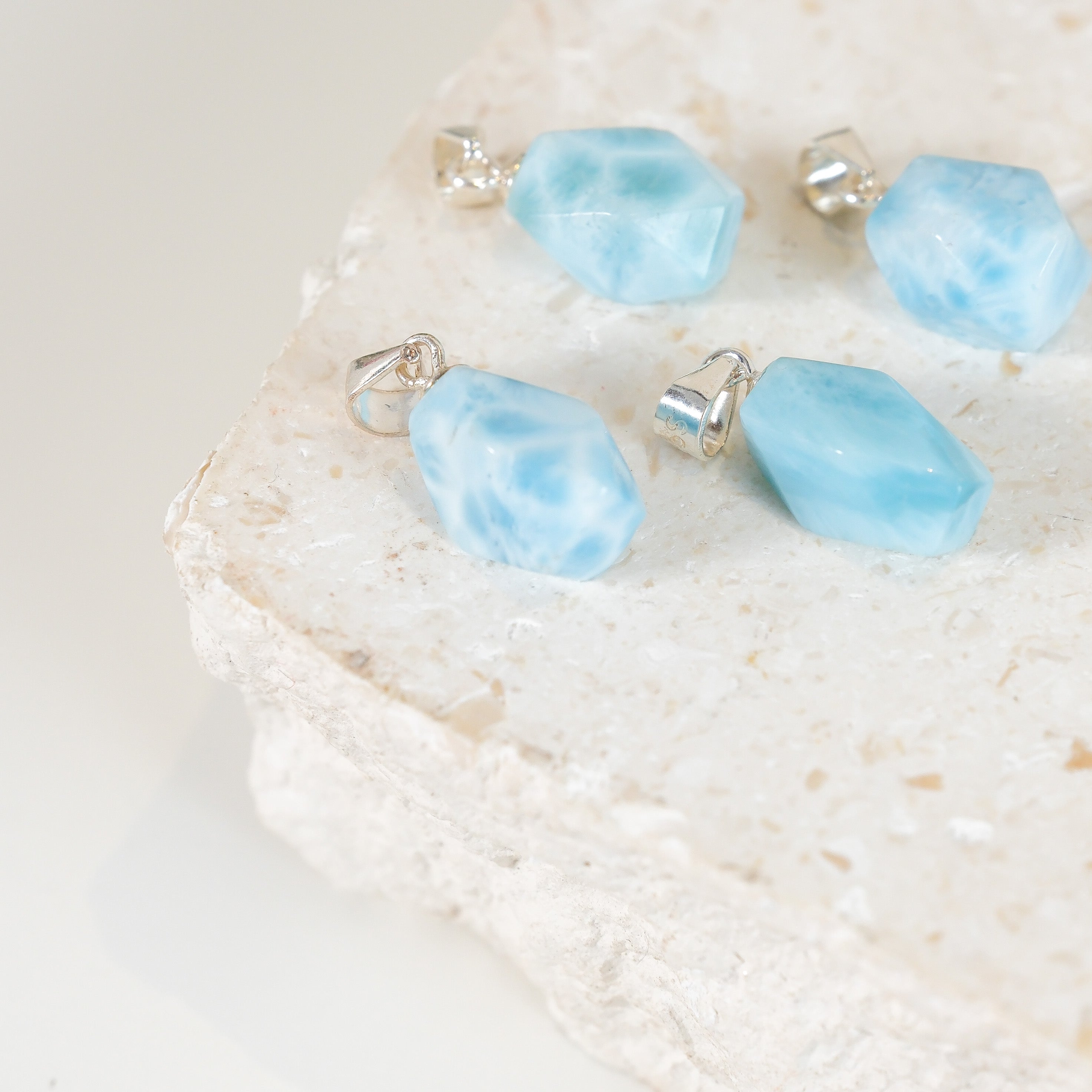 Larimar Pendant 925 Sterling Silver
