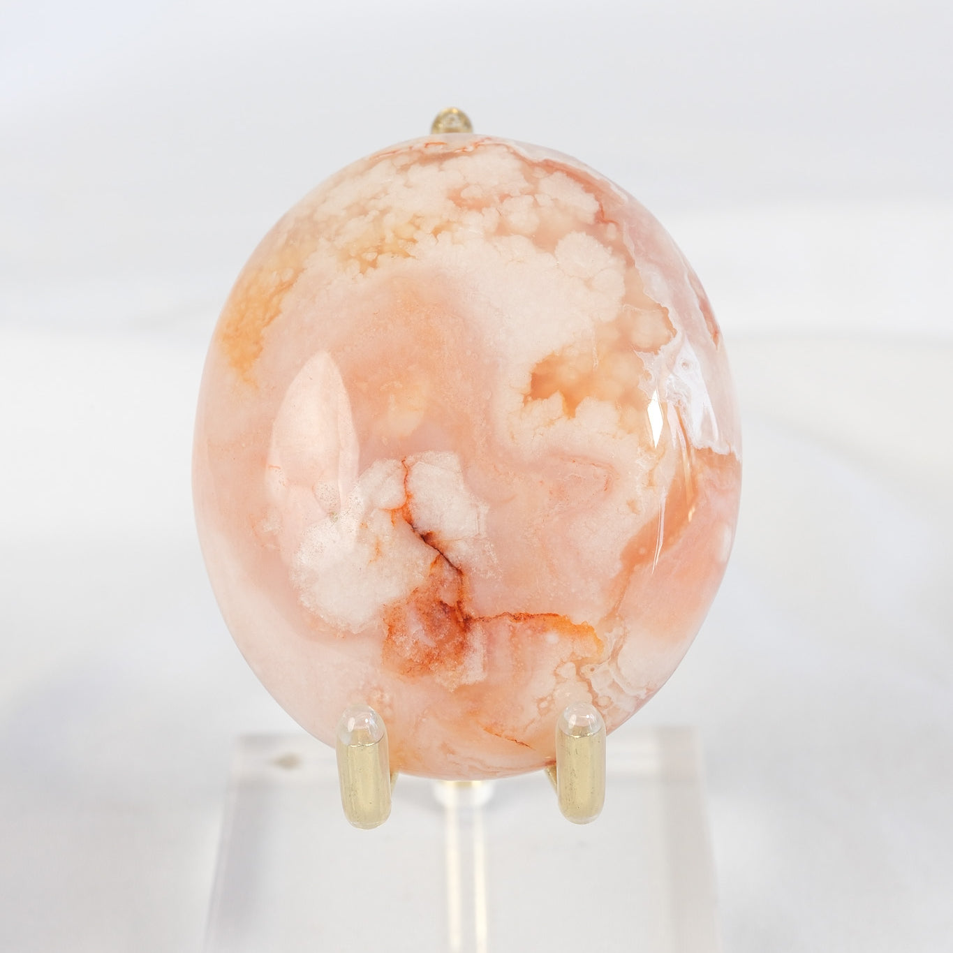 Carnelian Flower Agate Palmstone